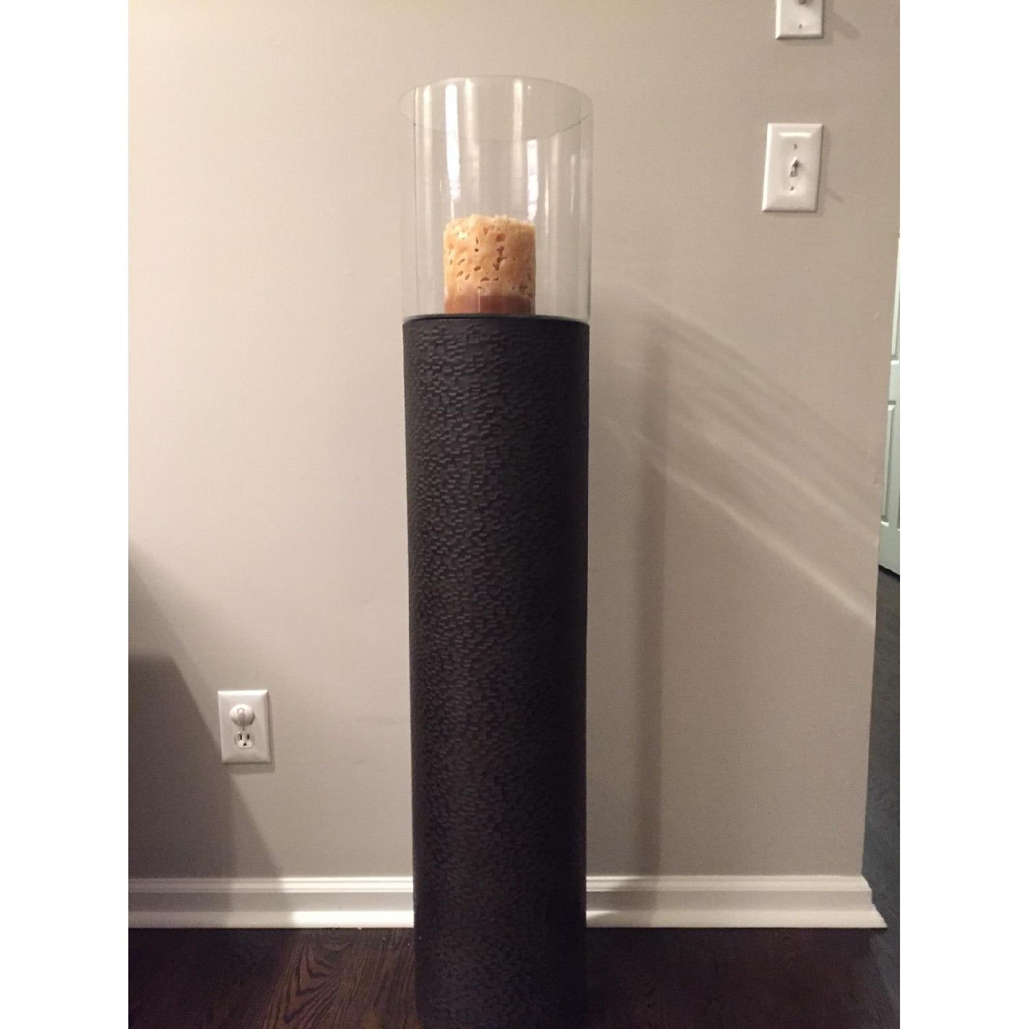 Pier 1 Metal Floor Hurricane Candle Holder - image-1