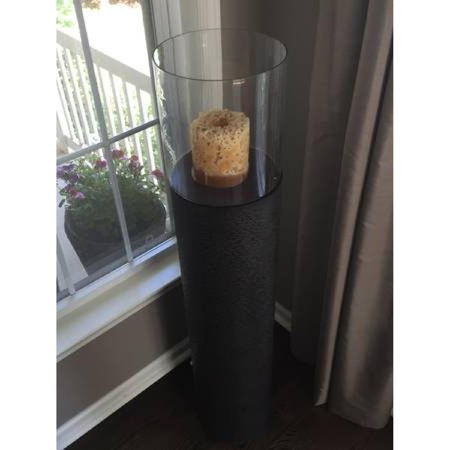 Pier 1 Metal Floor Hurricane Candle Holder - image-3