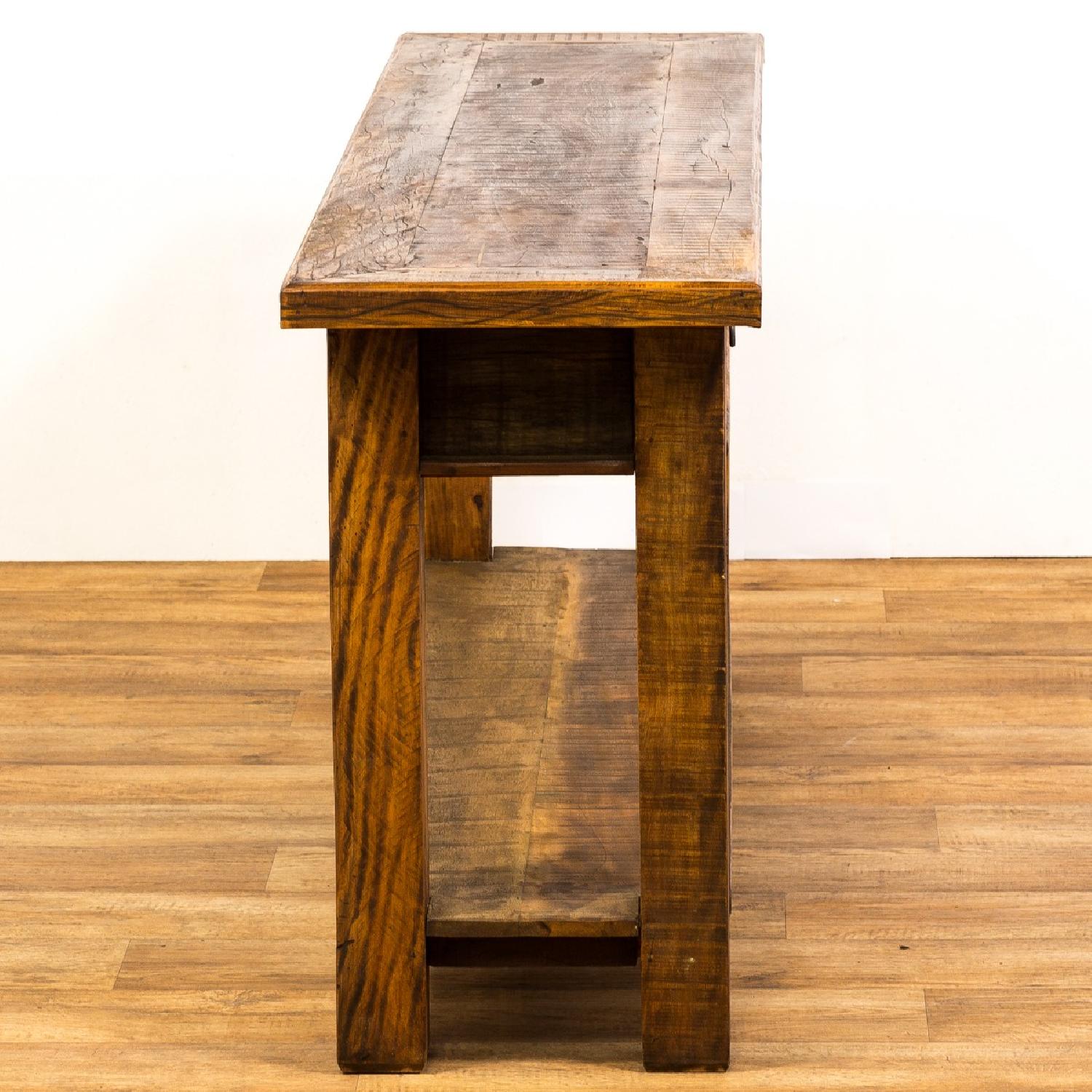 Handmade Reclaimed Wood 3 Drawer Console Table - image-5