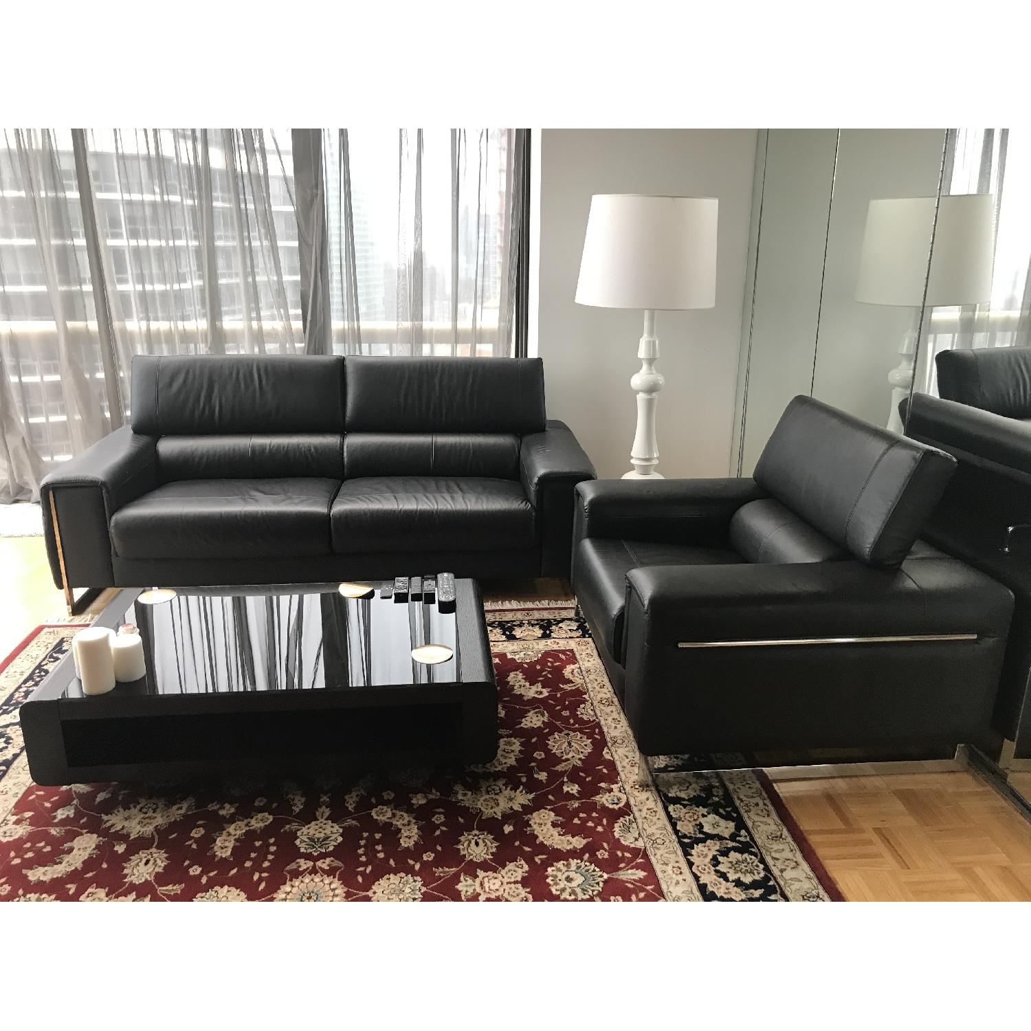 Modani Modern Italian Leather Sofa w/ Adjustable Back - image-4