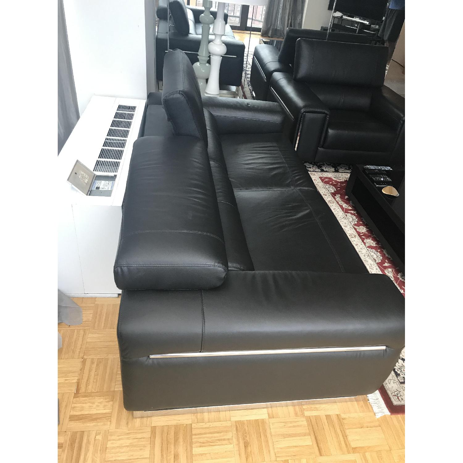 Modani Modern Italian Leather Sofa w/ Adjustable Back - image-6