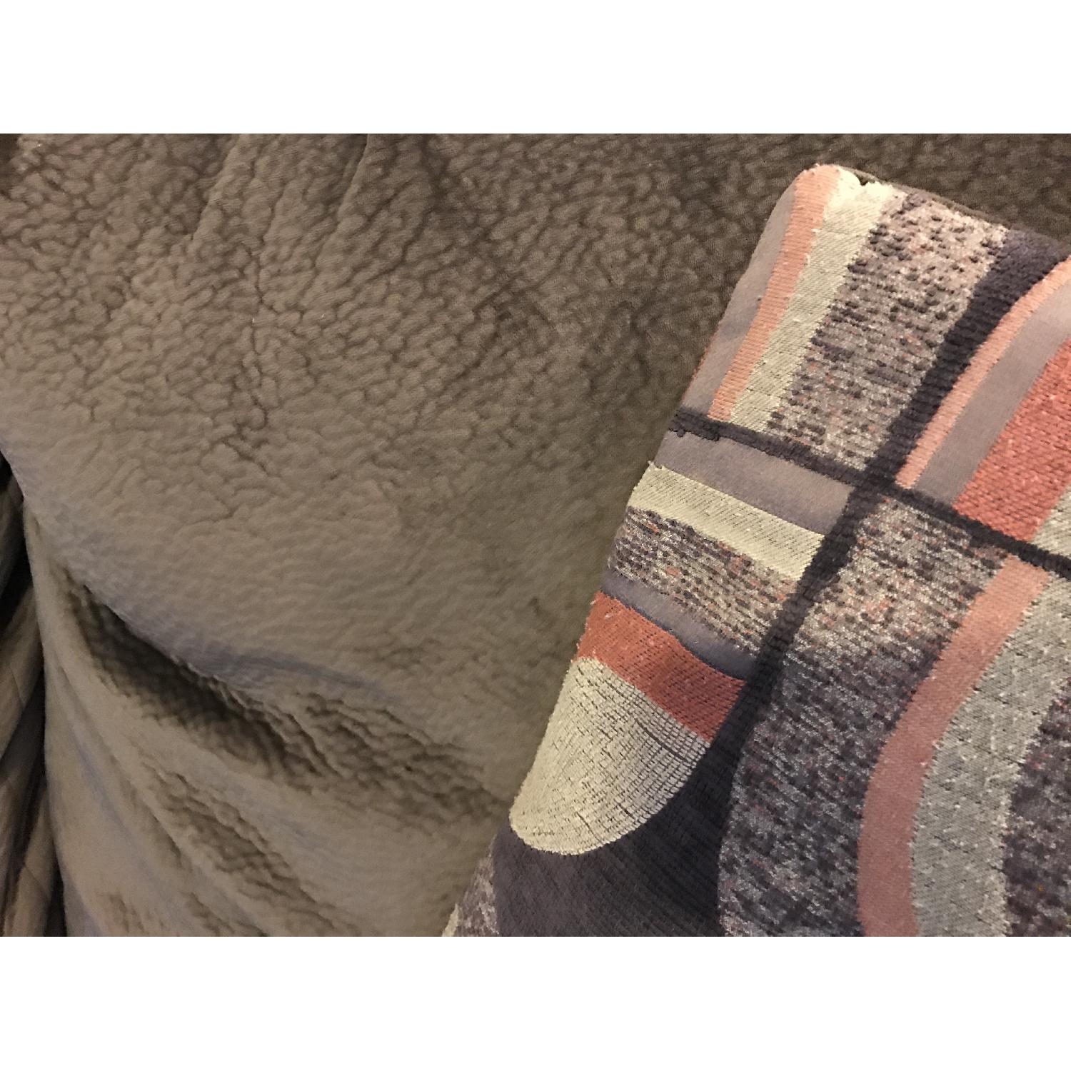 Bob's Brown Suede Sectional w/ Chaise Lounge - image-2