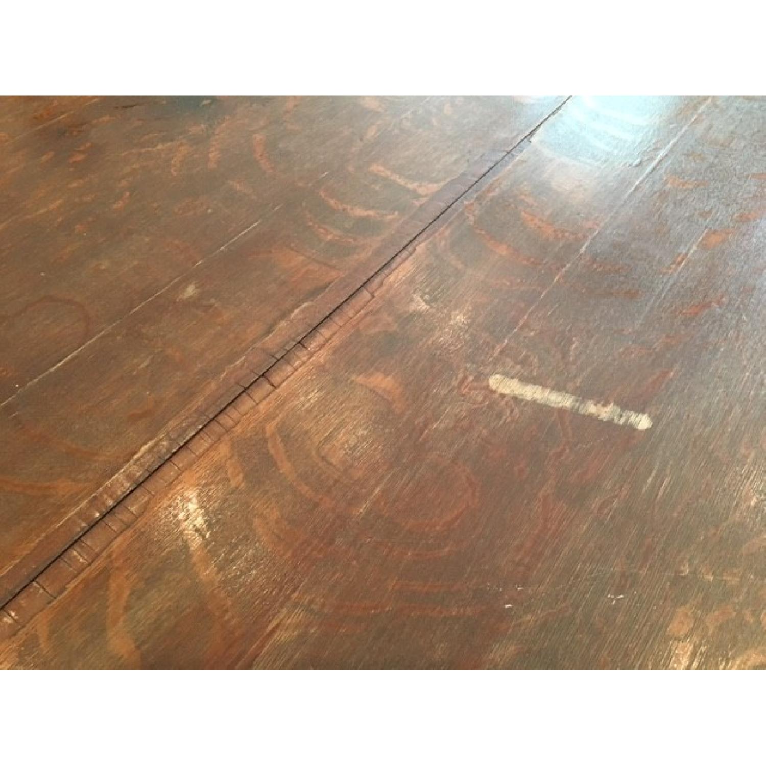 Antique Tiger Oak Pedestal Table - image-6