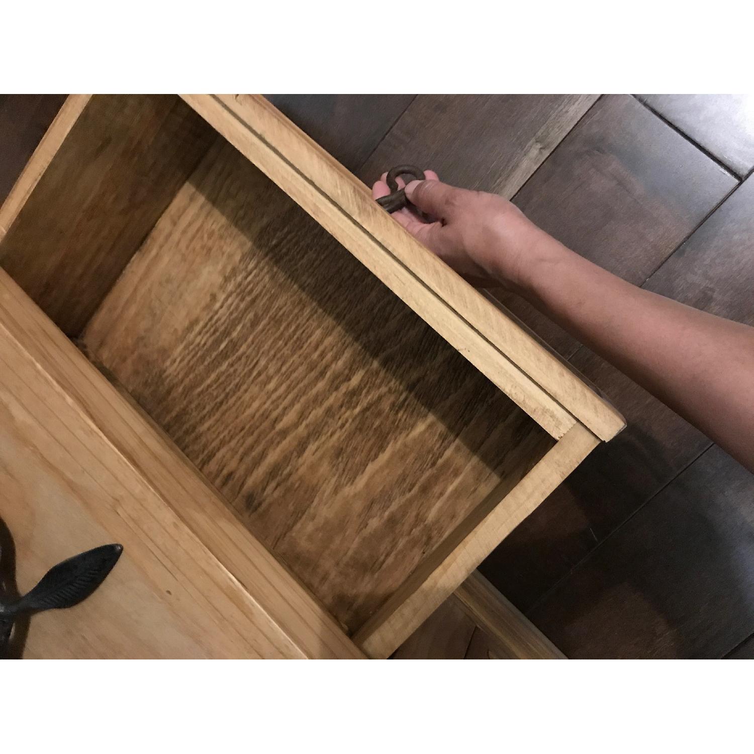 Rustic Pine Bonnet Top Bookcase w/ Bottom Drawers - image-6