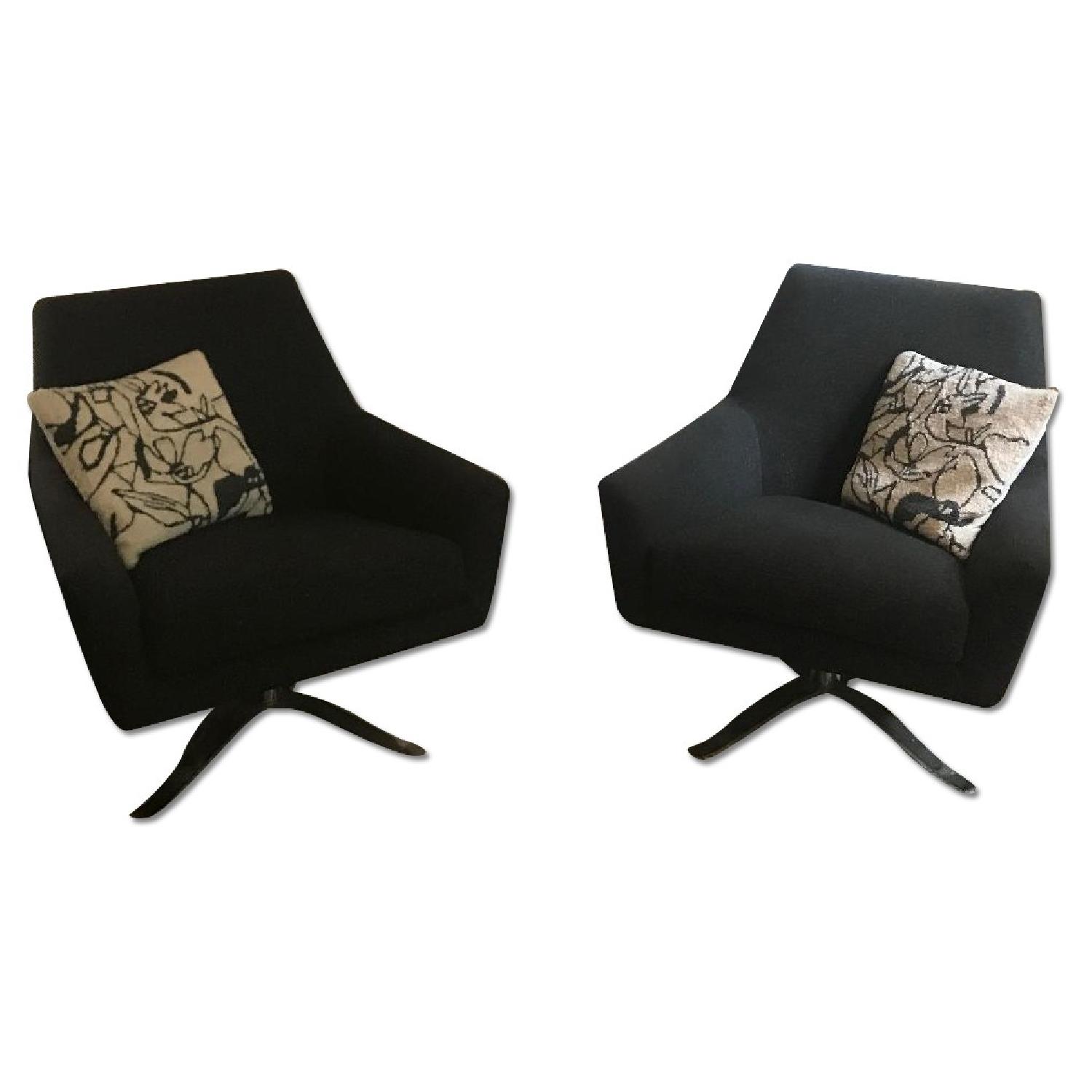 West Elm Lucas Collection Swivel Chair - image-0