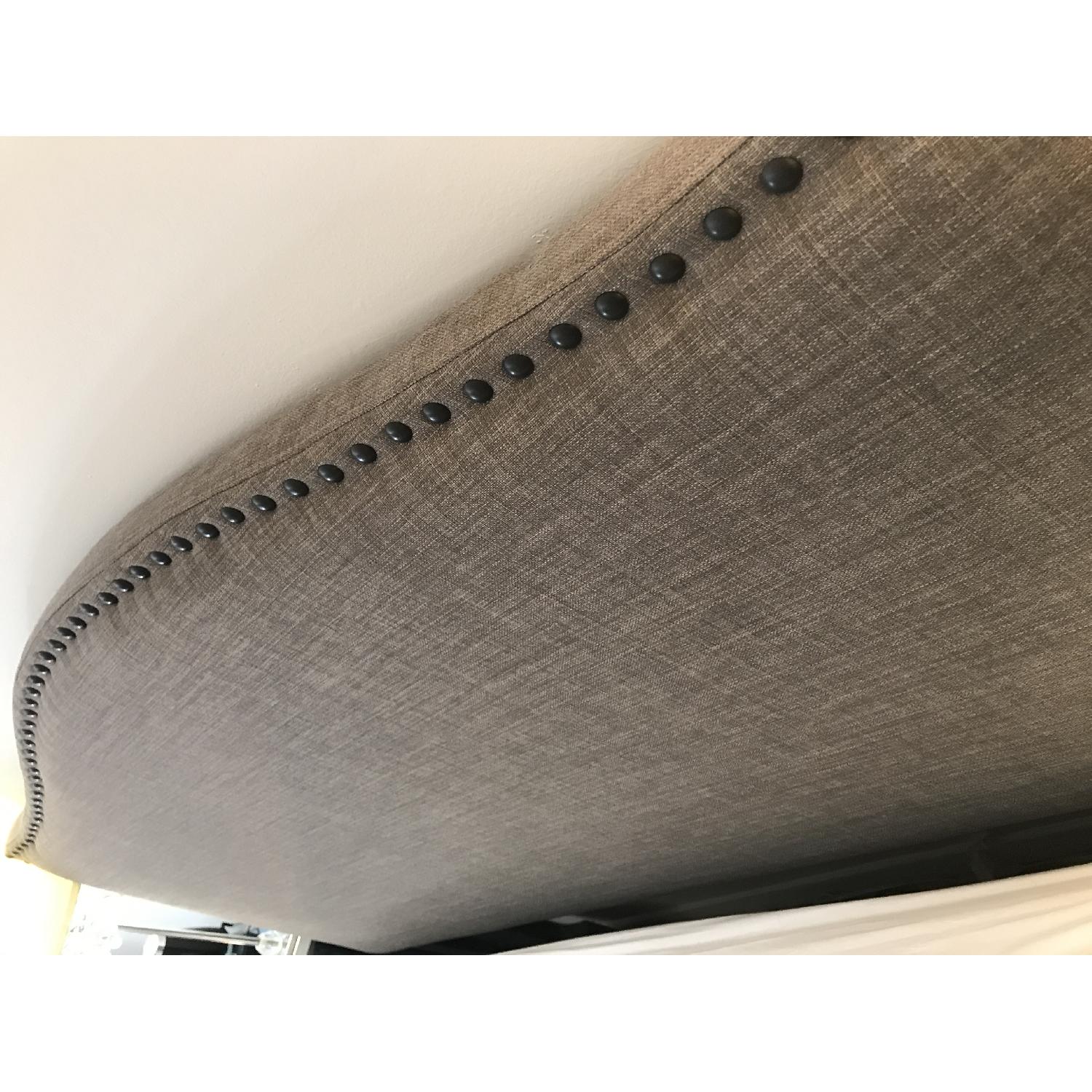 Queen Nailhead Fabric Headboard - image-2