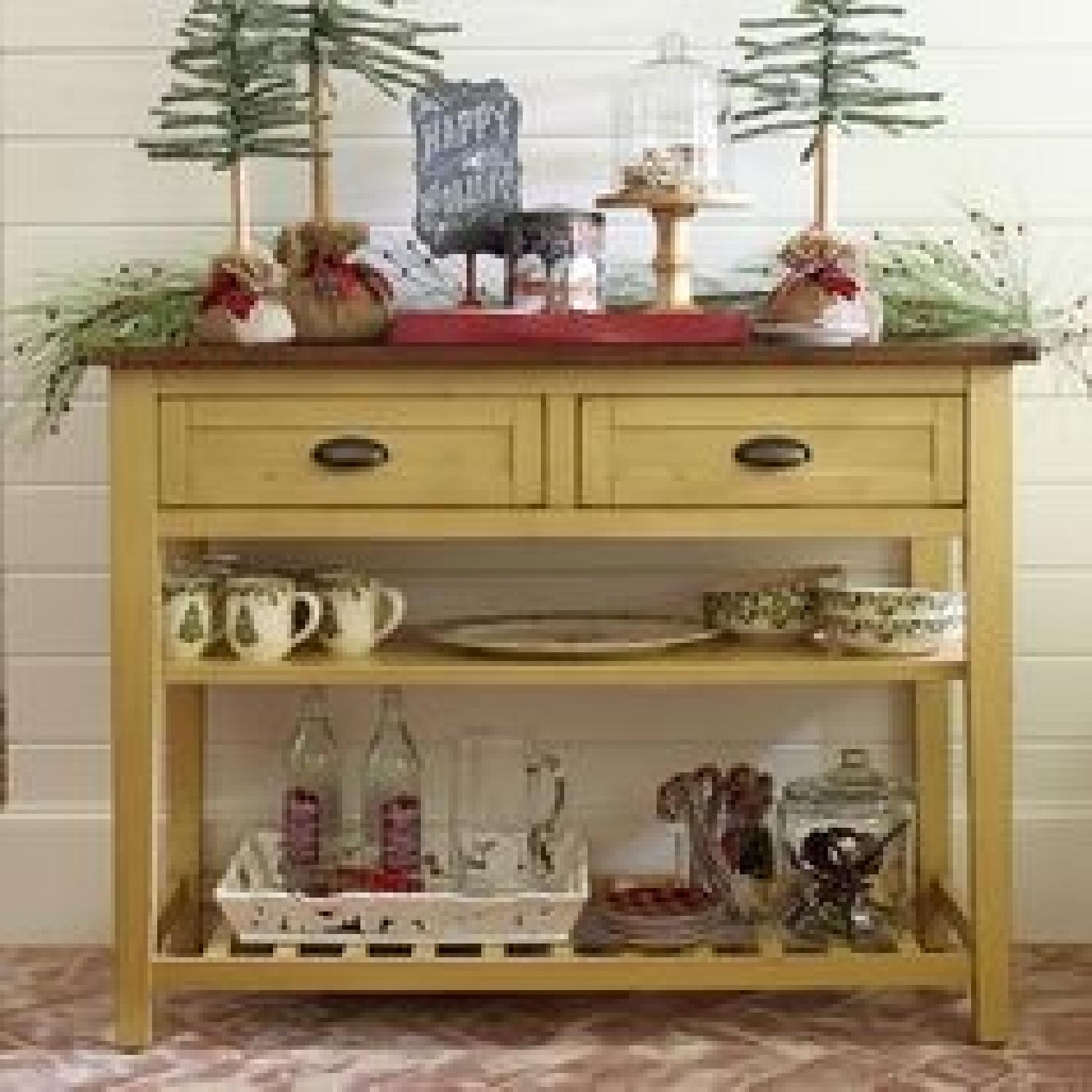 Pier 1 Antique Natural Buffet Table - image-1