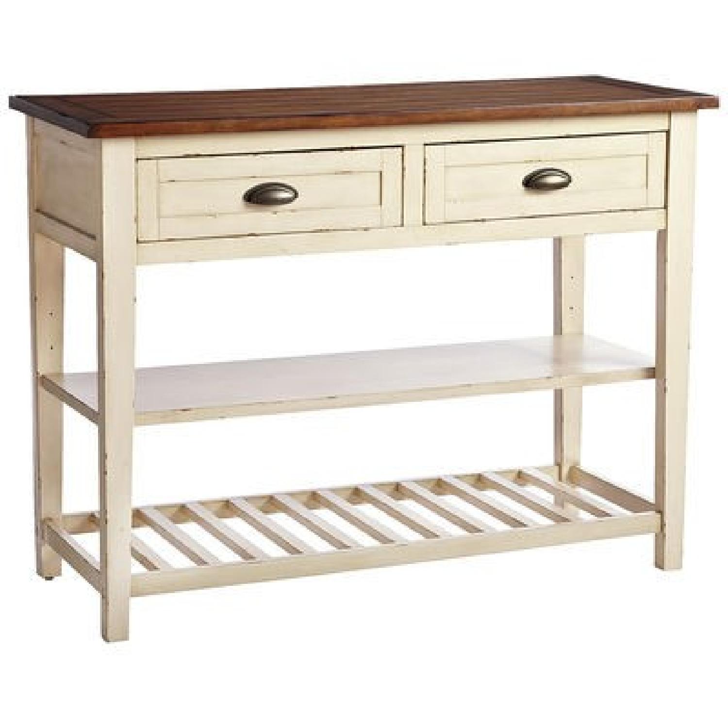Pier 1 Antique Natural Buffet Table - image-0