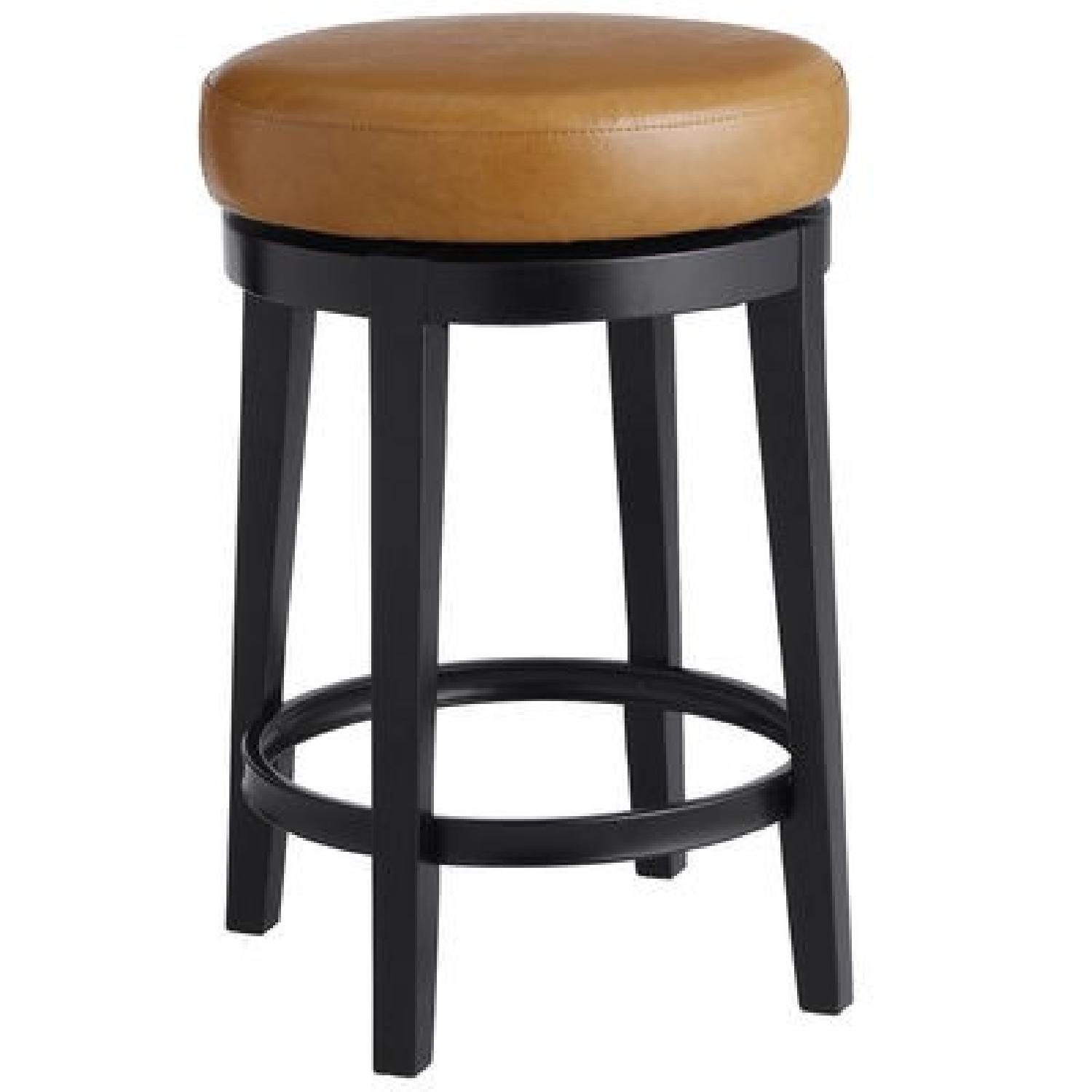 Pier 1 Stratmoor Black + Tan Swivel Bar Stools - image-4