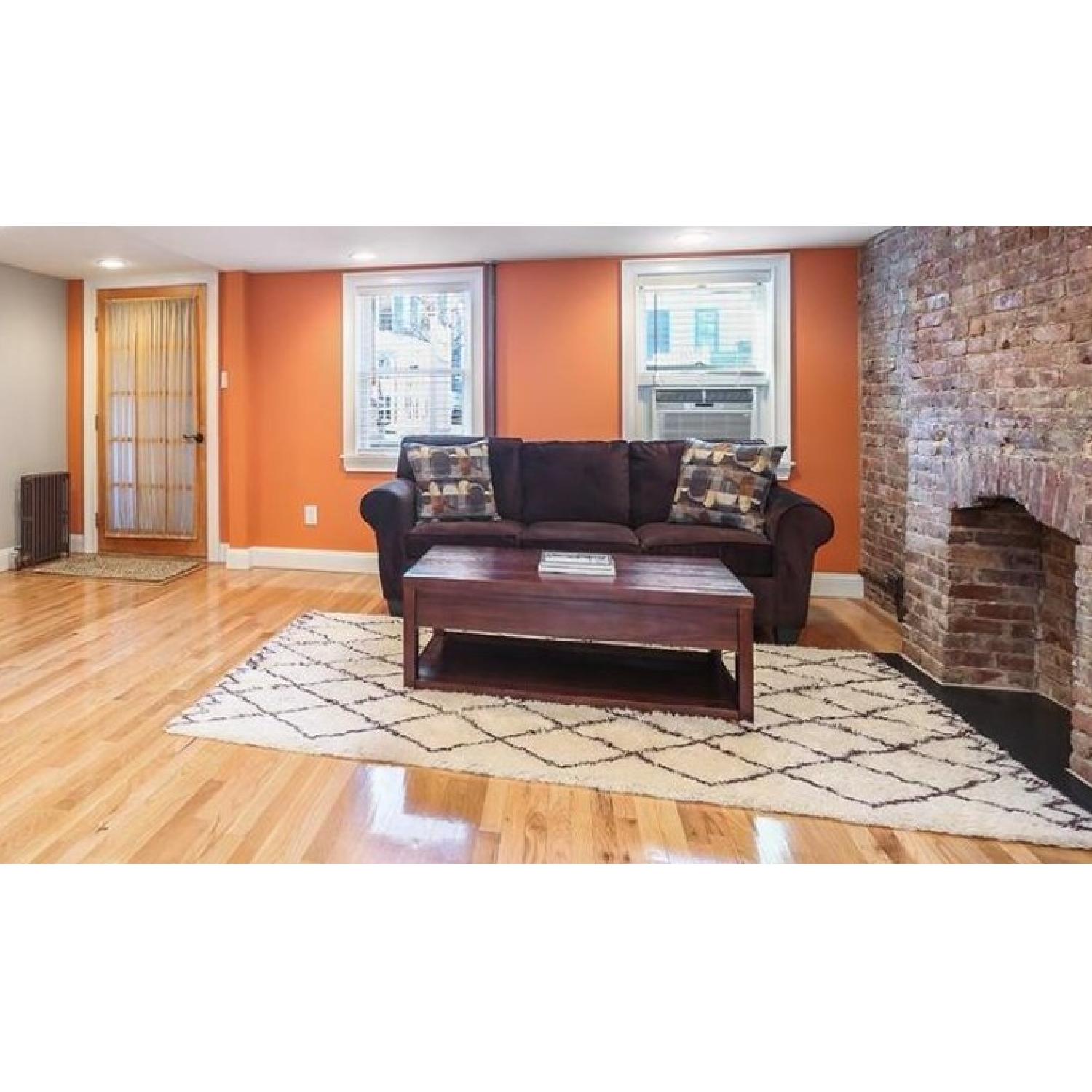 Raymour & Flanigan Brennan Chocolate Corduroy Sofa + Chair - image-4