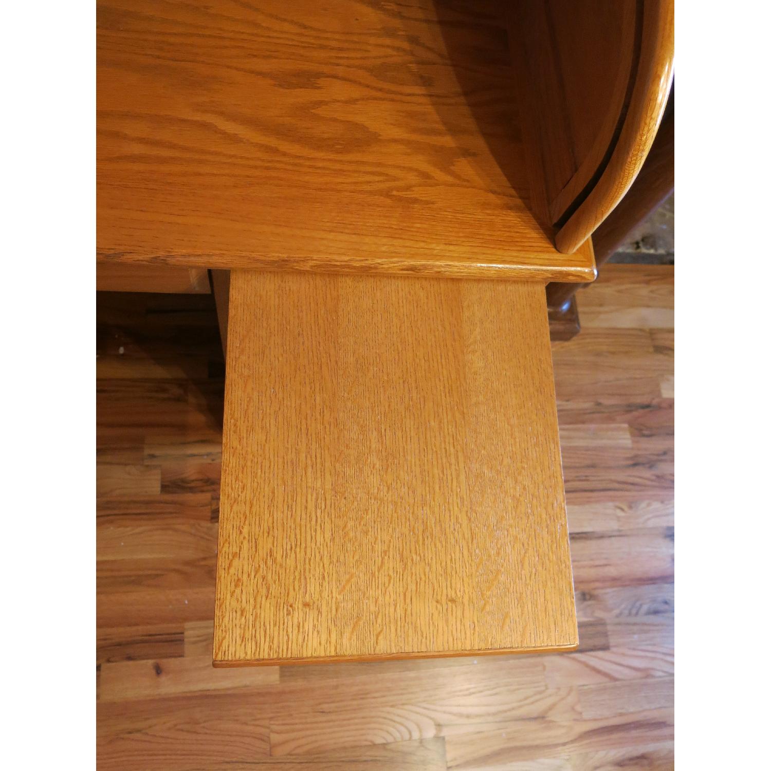Gothic Cabinet Craft Oak Roll Top Desk - image-10
