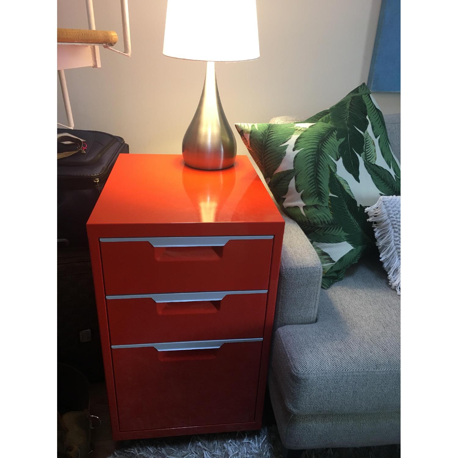 Cb2 Bright Orange 3-Drawer Filing Cabinet - image-3
