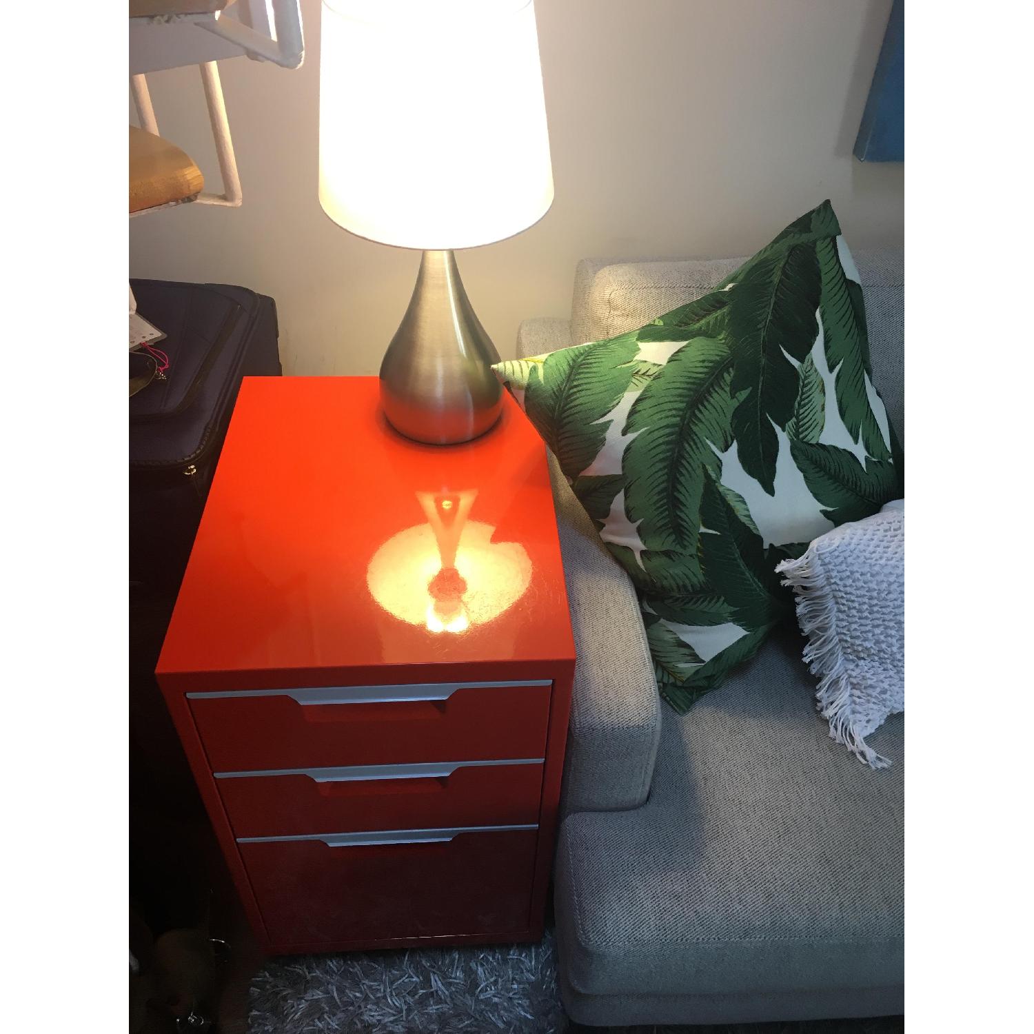 Cb2 Bright Orange 3-Drawer Filing Cabinet - image-4