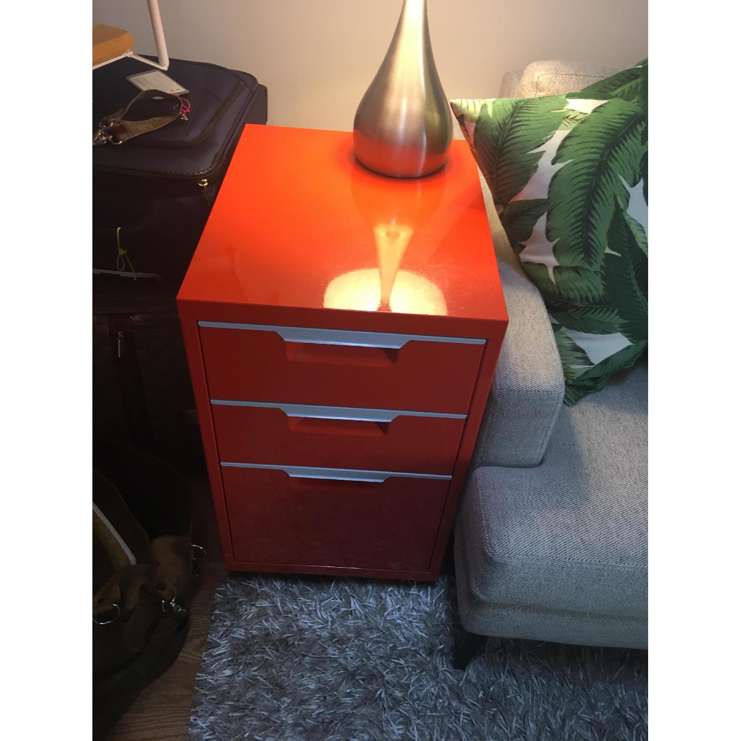 Cb2 Bright Orange 3-Drawer Filing Cabinet - image-6