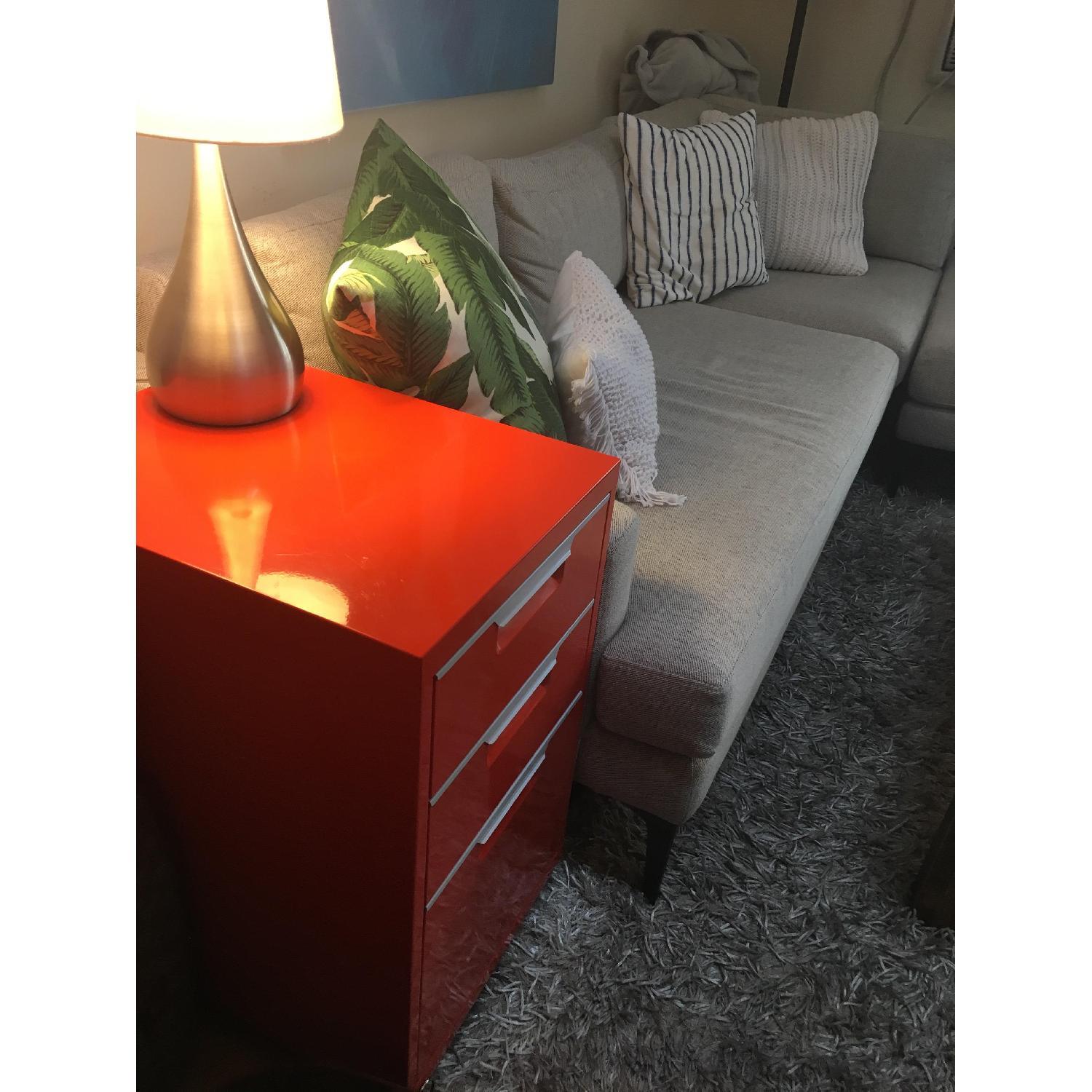 Cb2 Bright Orange 3-Drawer Filing Cabinet - image-7