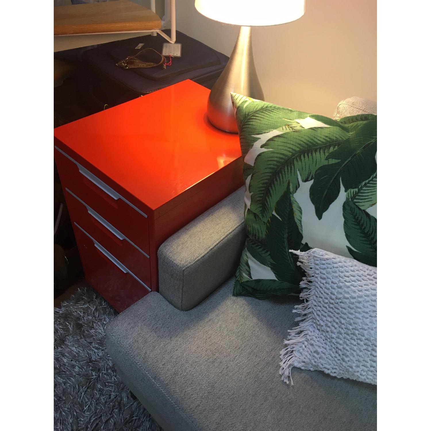 Cb2 Bright Orange 3-Drawer Filing Cabinet - image-8