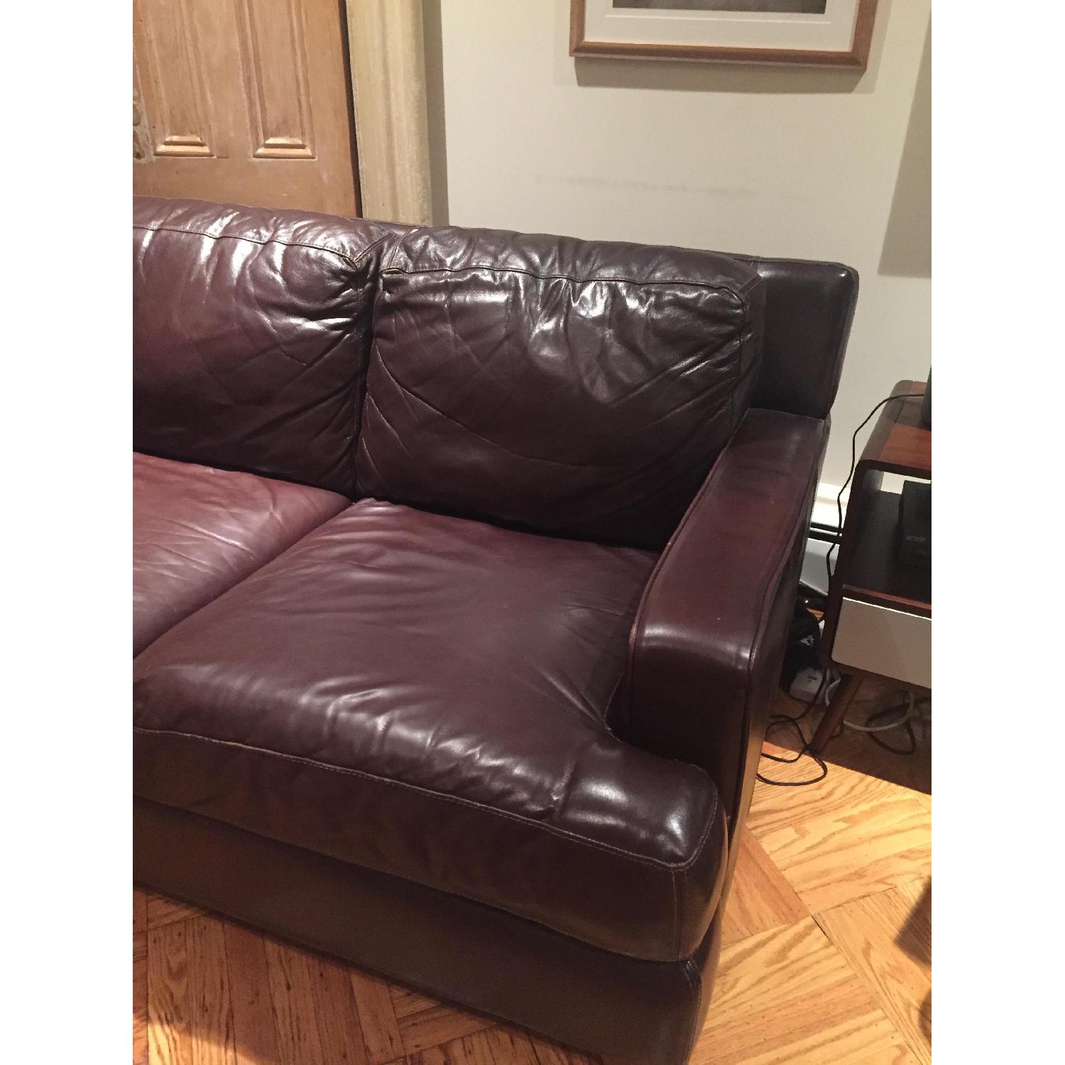 Brown Leather Sofa - image-6