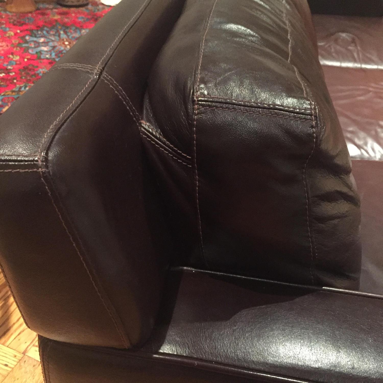Brown Leather Sofa - image-10