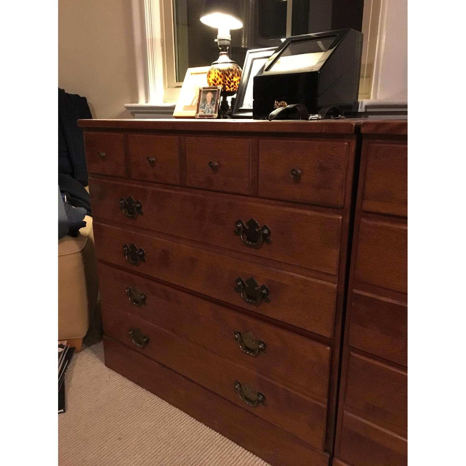 Vintage 1960s Ethan Allen Dresser + Writing Desk - image-1