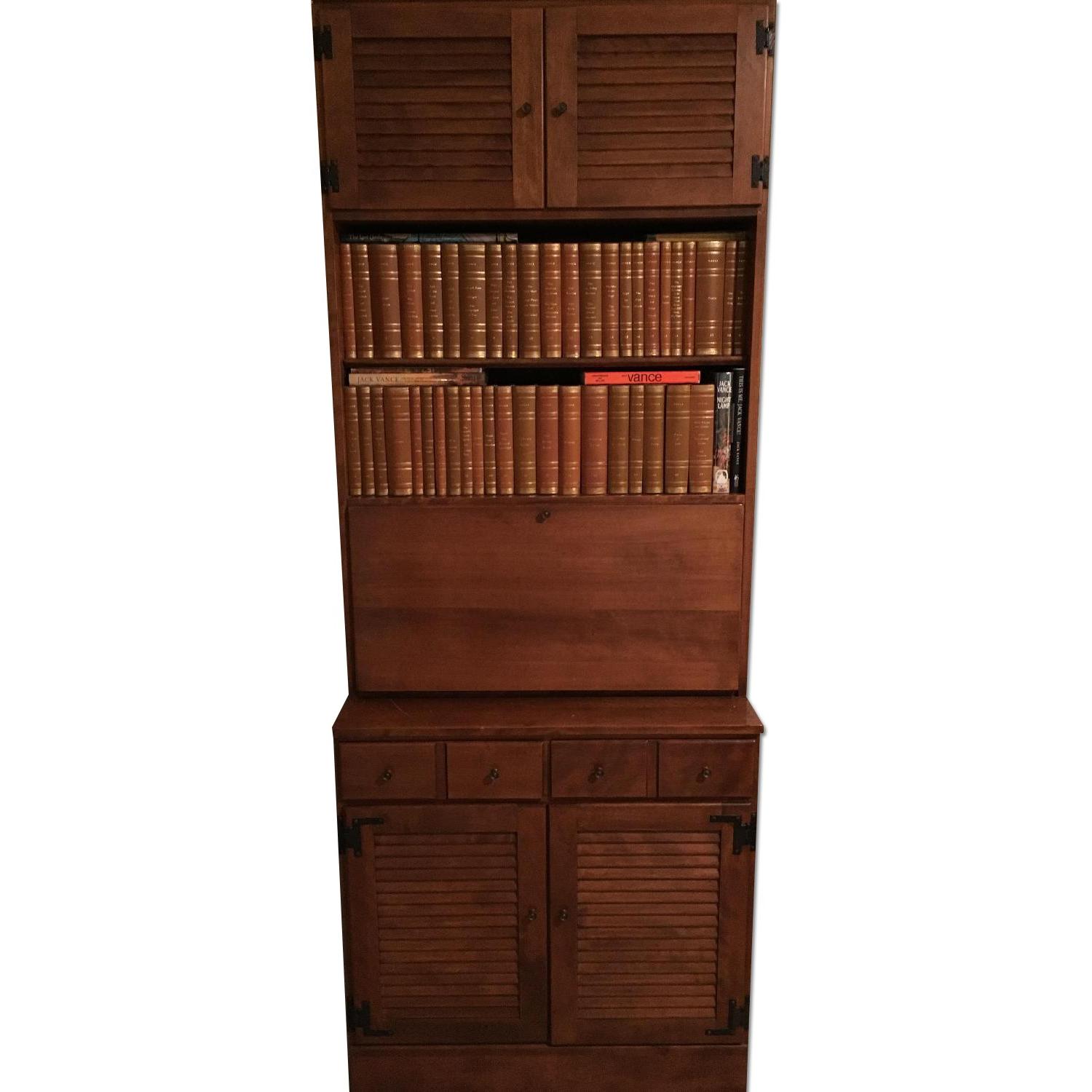 Vintage 1960s Ethan Allen Dresser + Writing Desk - image-0
