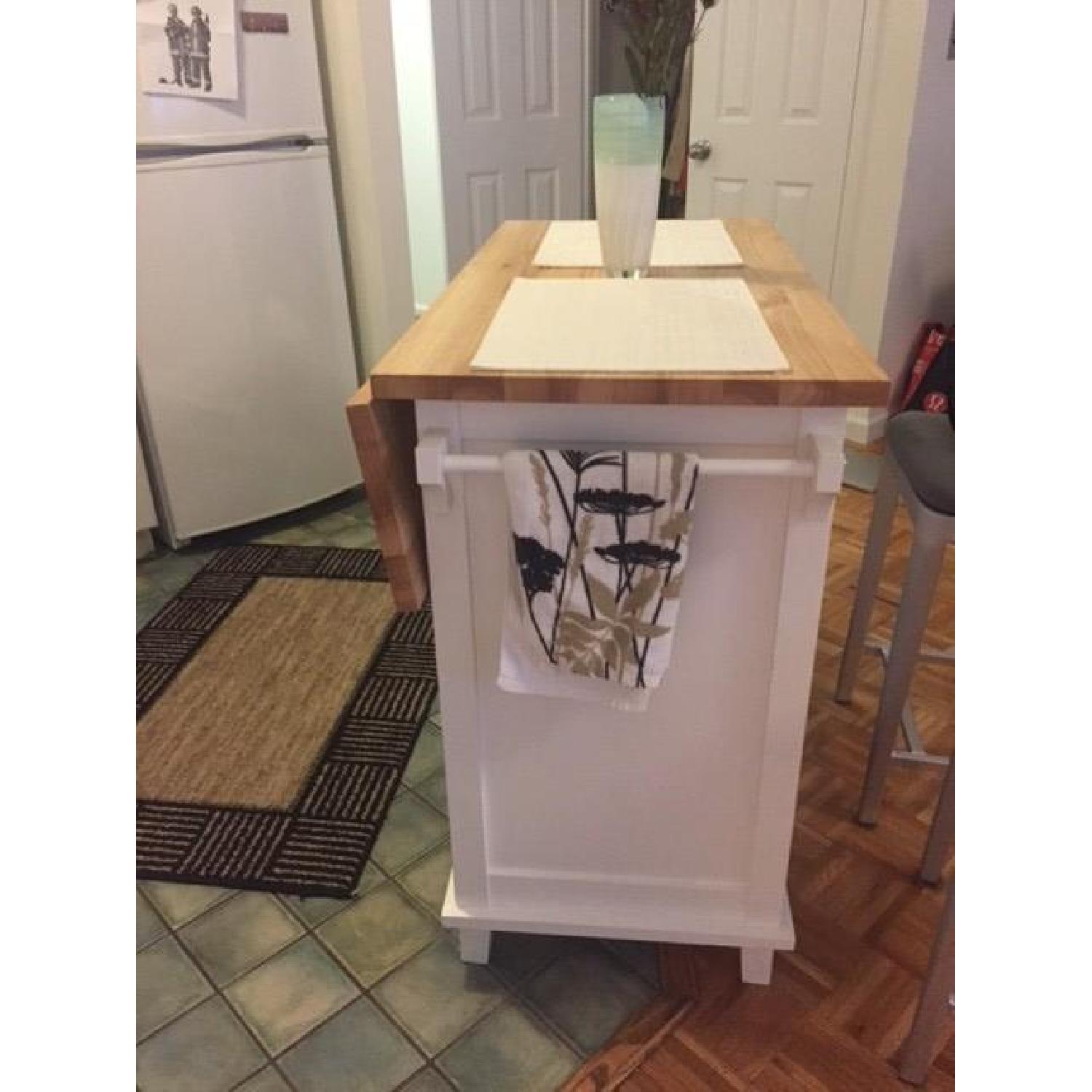 Crate & Barrel Belmont Kitchen Island in White - image-3