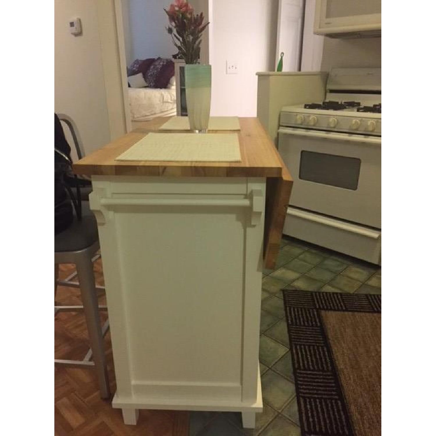 Crate & Barrel Belmont Kitchen Island in White - image-4