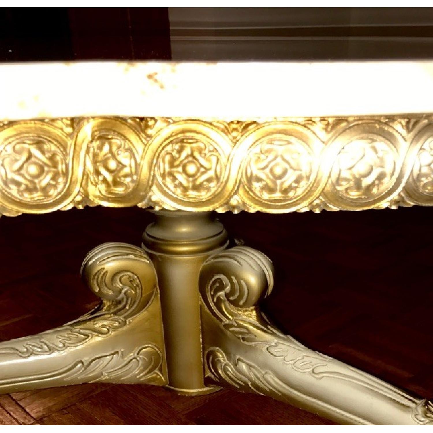 Hollywood Regency Marble top Coffee Table - image-6