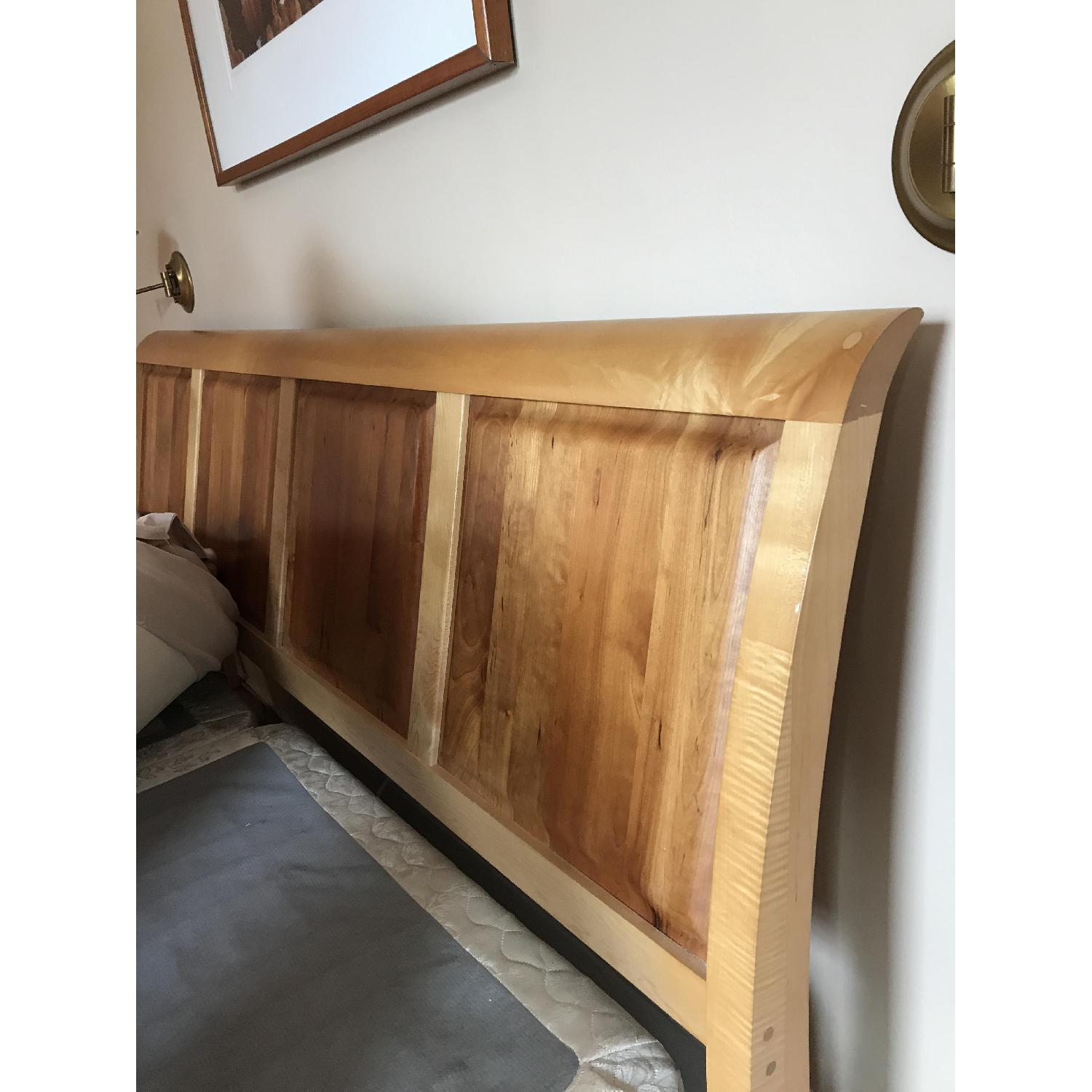 Crate & Barrel Copeland King Sleigh Bed + 2 Night Tables - image-4