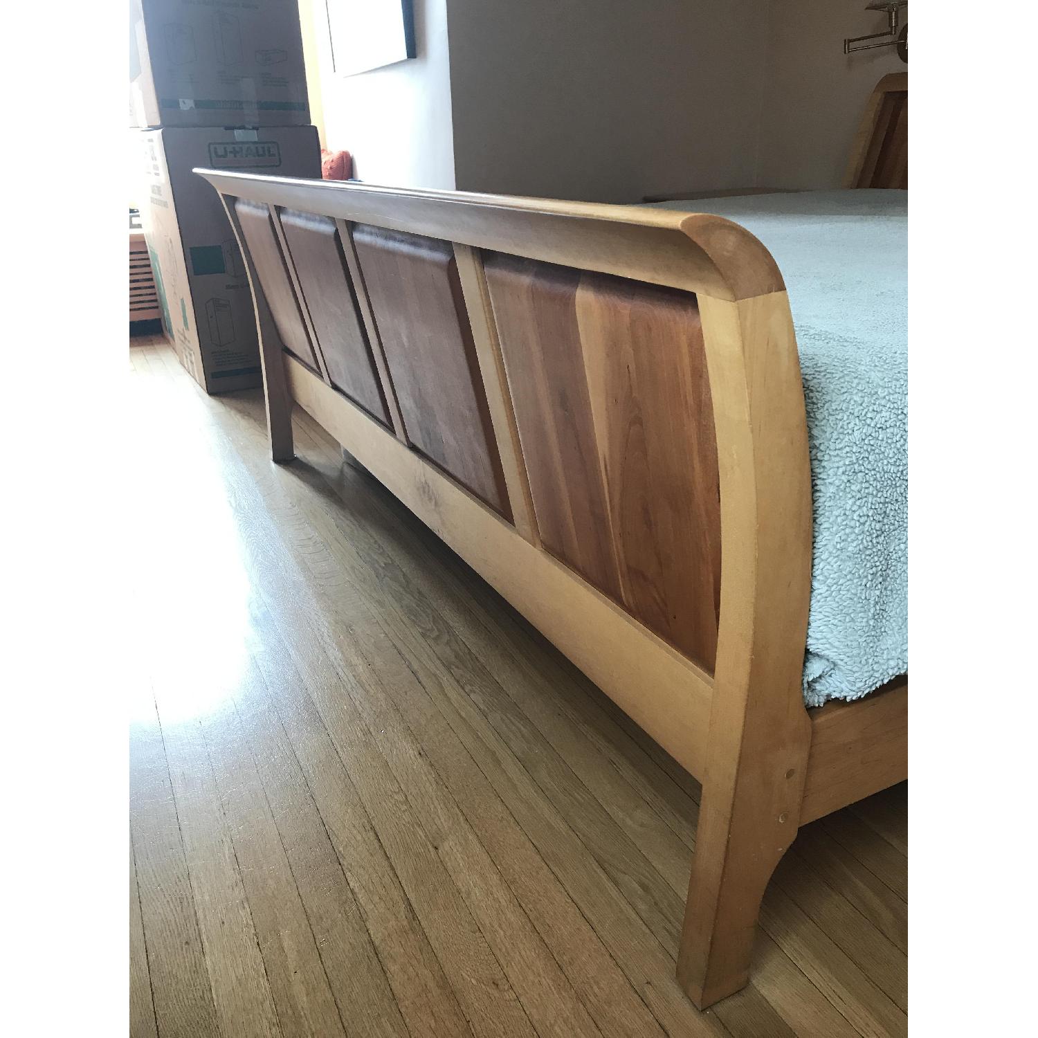 Crate & Barrel Copeland King Sleigh Bed + 2 Night Tables - image-6