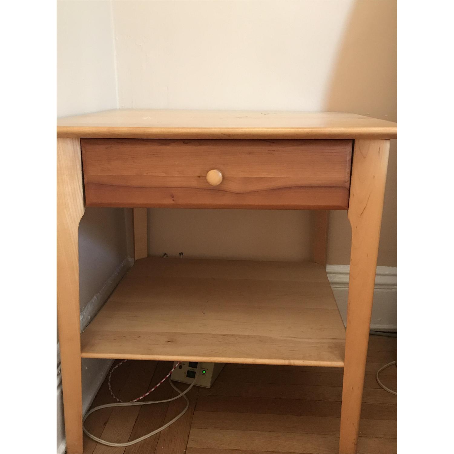 Crate & Barrel Copeland King Sleigh Bed + 2 Night Tables - image-10