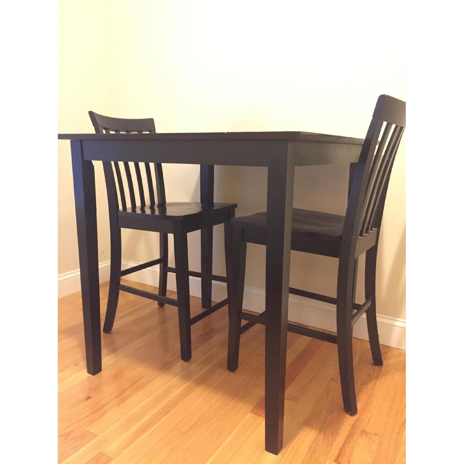 Black High-Top Table w/ 2 Chairs - image-2
