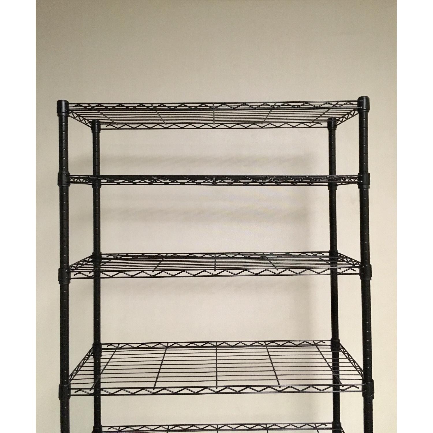 Container Store InterMetro 7-Shelf Black Metal Shelving Unit - image-3
