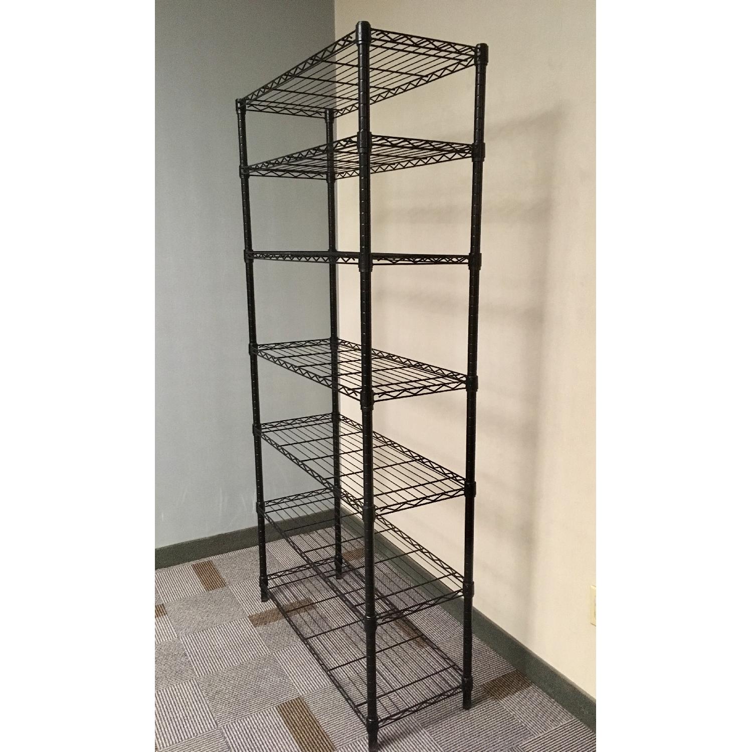 Container Store InterMetro 7-Shelf Black Metal Shelving Unit - image-5