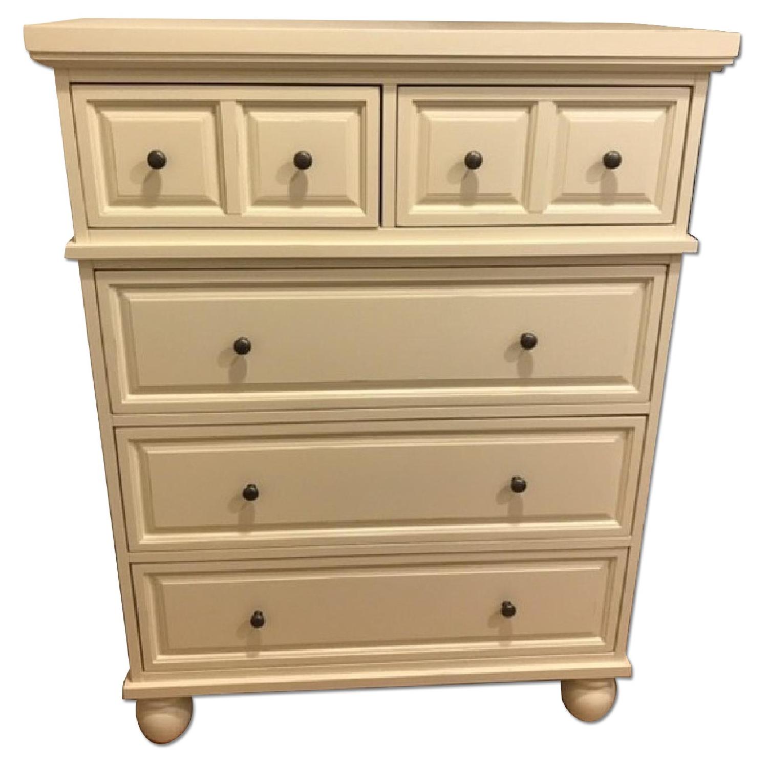 Pier 1 Antique White Upright Dresser AptDeco