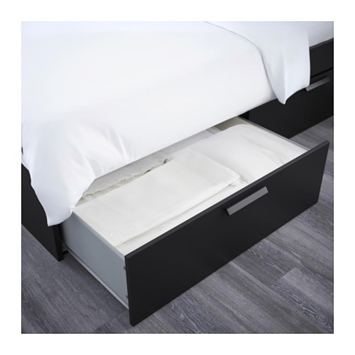 Ikea Brimnes Full Bed Frame w/ Storage Headboard & 4 Drawers - image-5