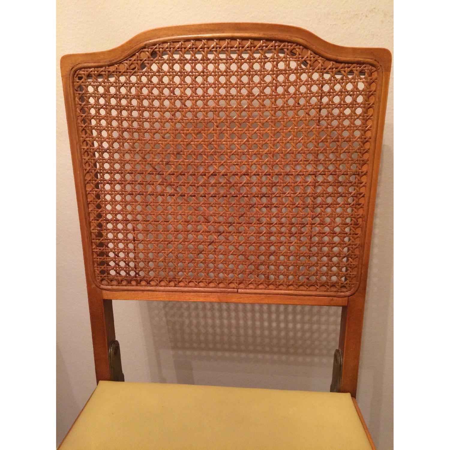 Leg-O-Matic Wood Folding Chair w/ Cushioned Seats - AptDeco