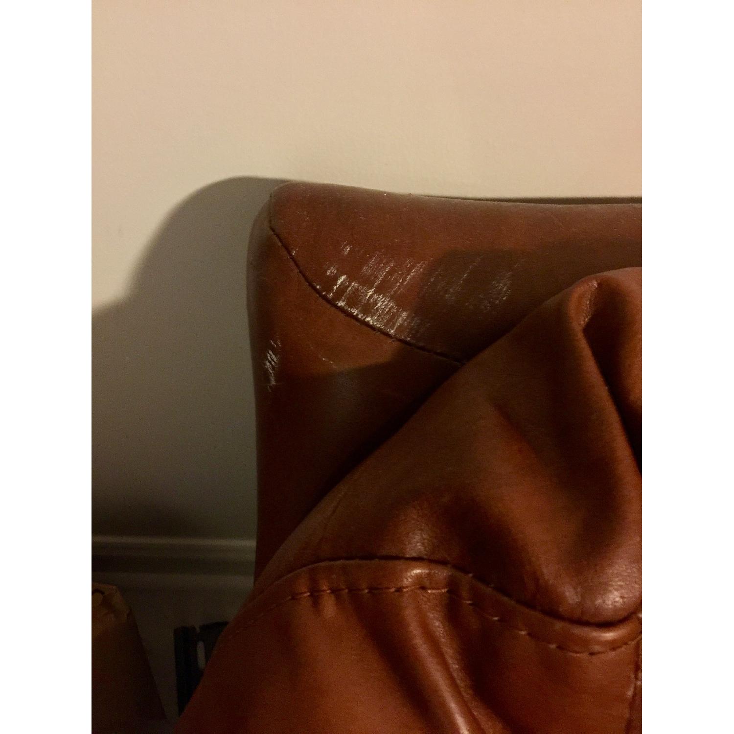 Maroon Leather Sofa - image-6