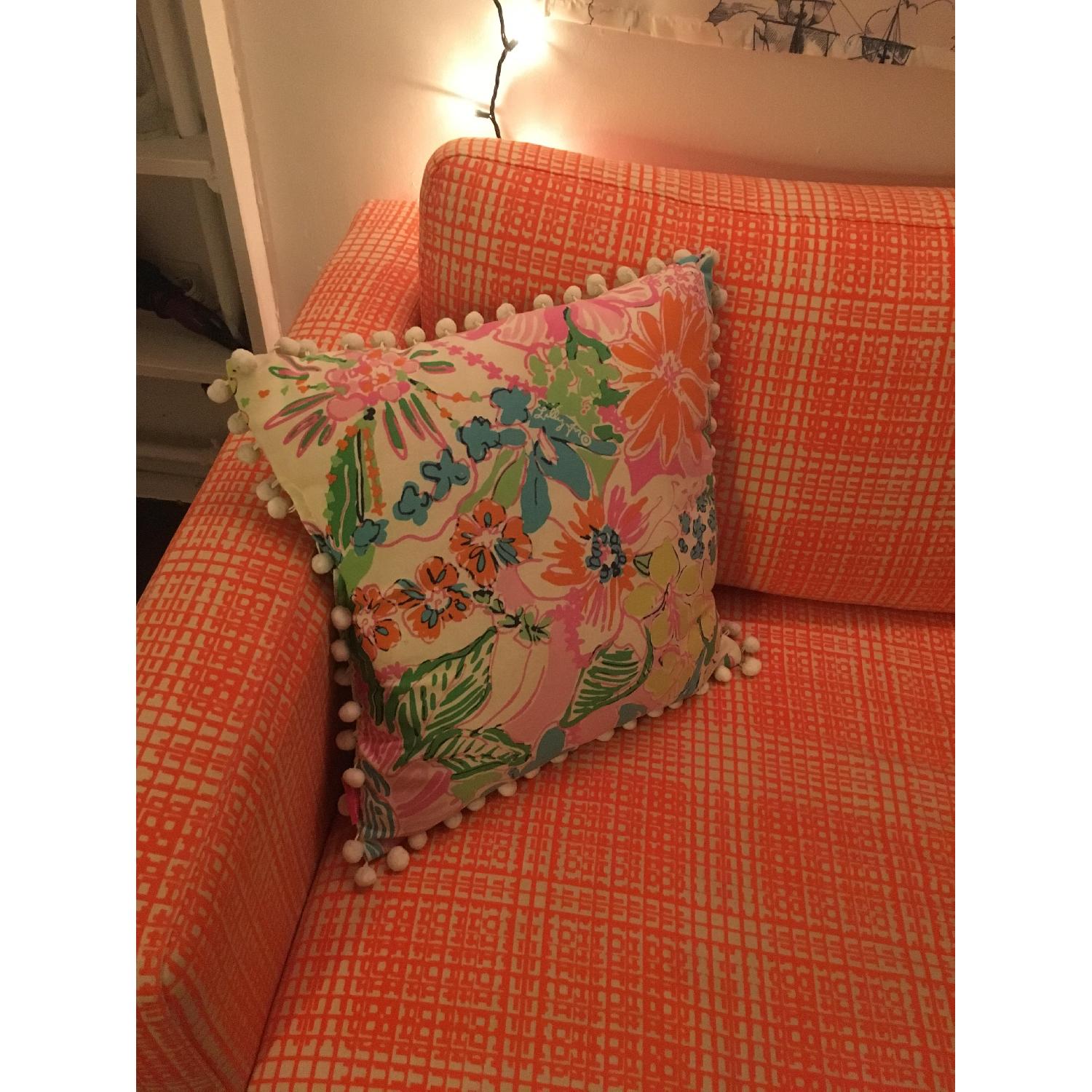 Ikea Orange & White Sofa - image-2