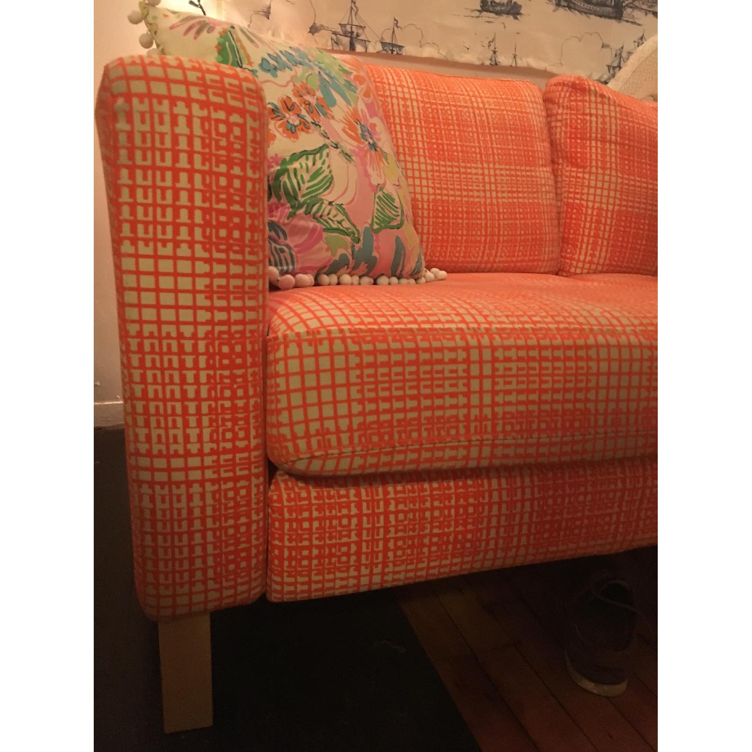 Ikea Orange & White Sofa - image-3