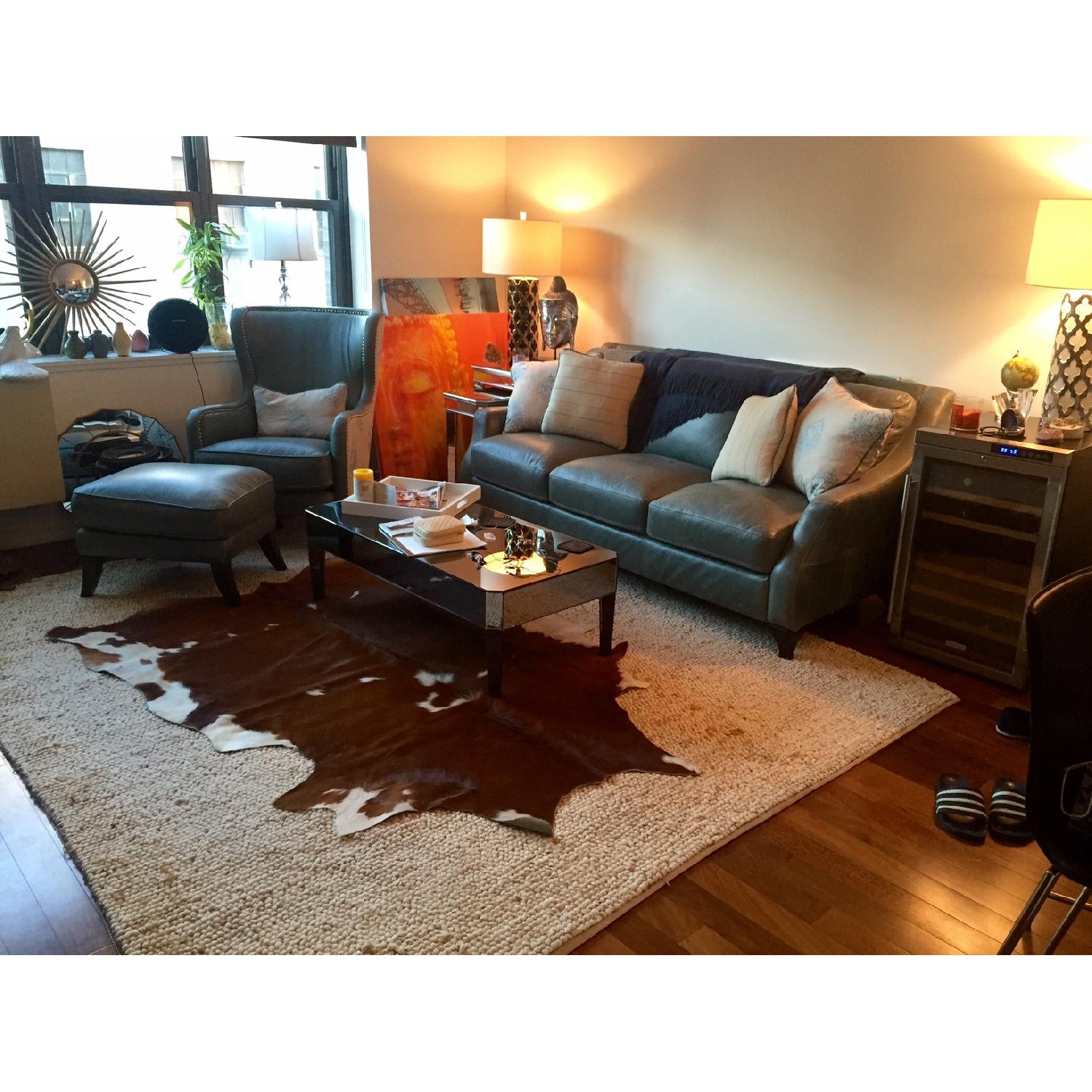 Jordans Furniture Simo-Leather Accent Chair & Ottoman - image-1