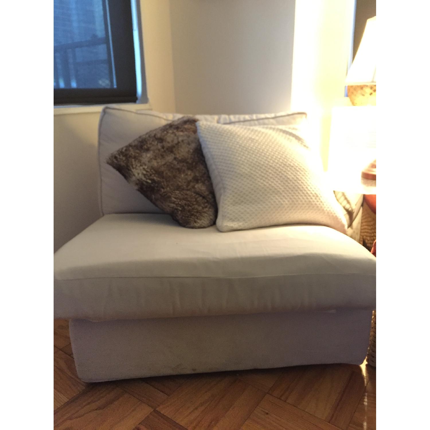 Ikea White Chair and a Half - image-1