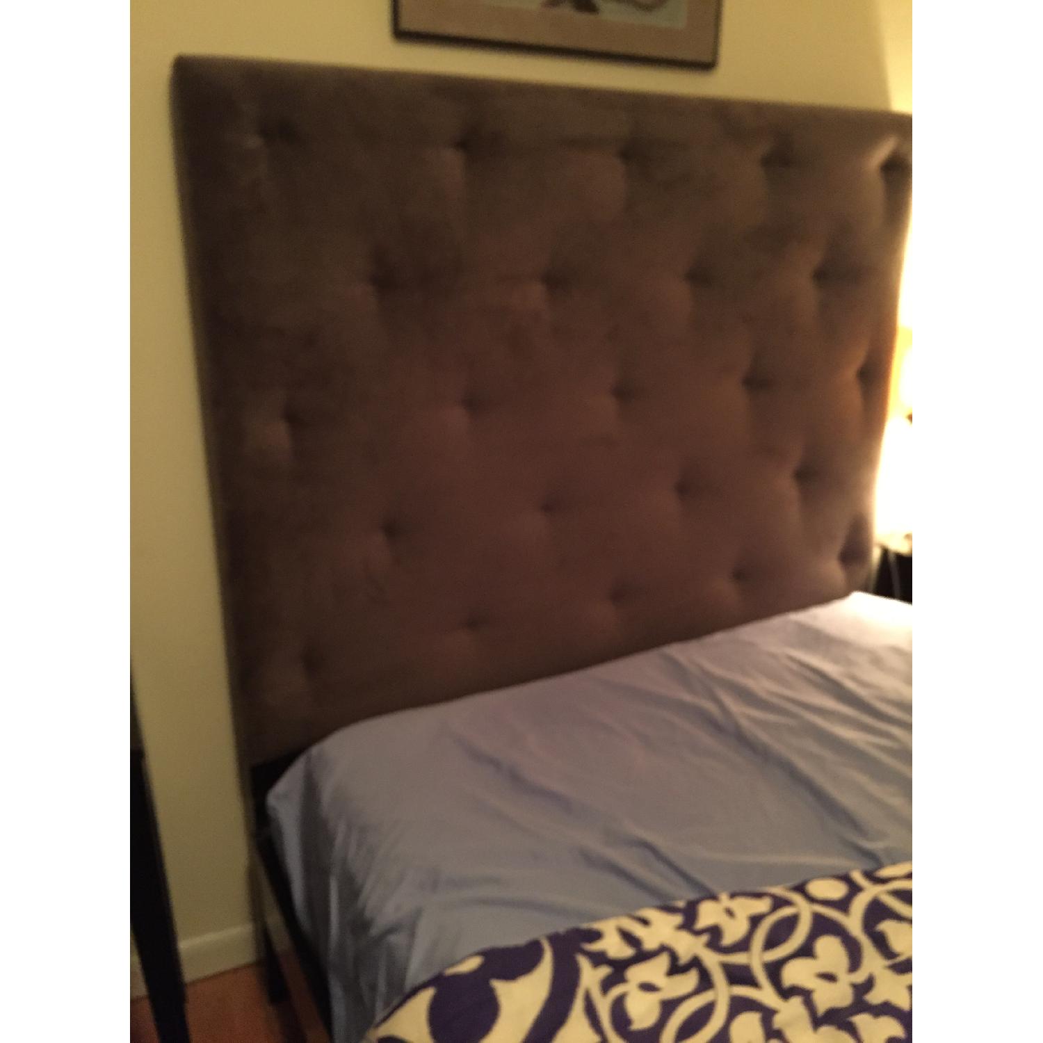 West Elm Full Size Tufted Headboard - image-3