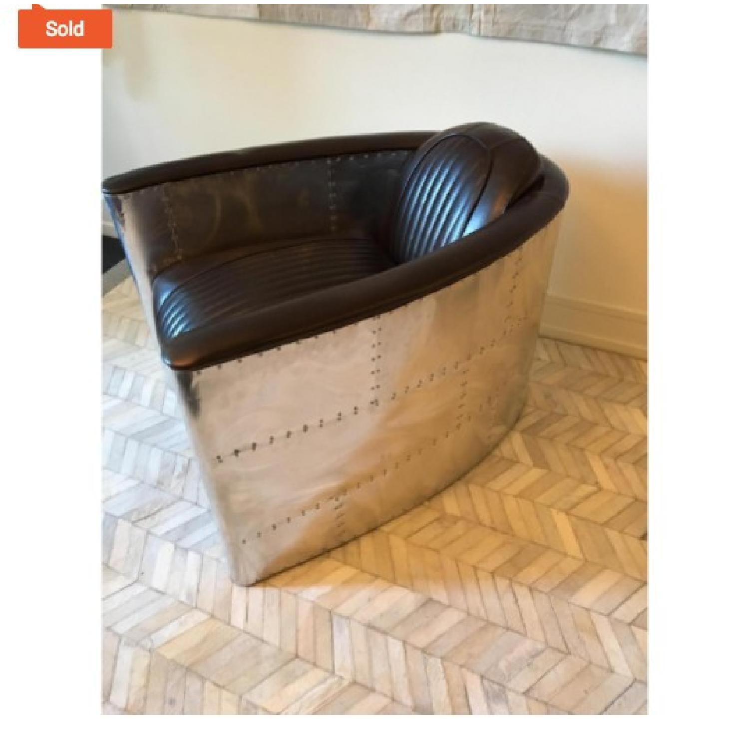 Leather Industrial Aviator Chair - image-2