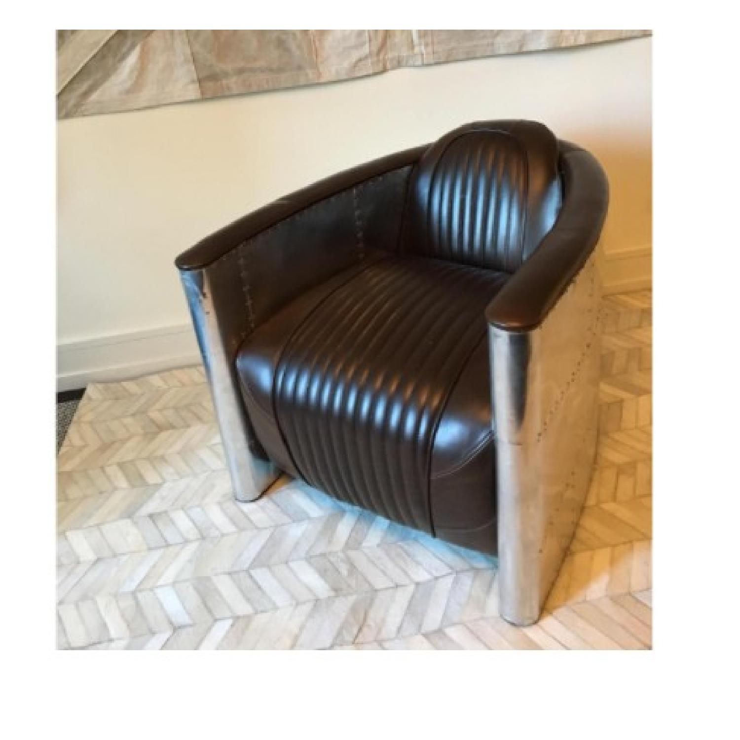Leather Industrial Aviator Chair - image-3