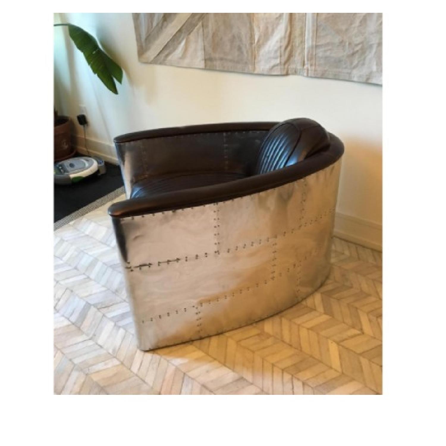 Leather Industrial Aviator Chair - image-8