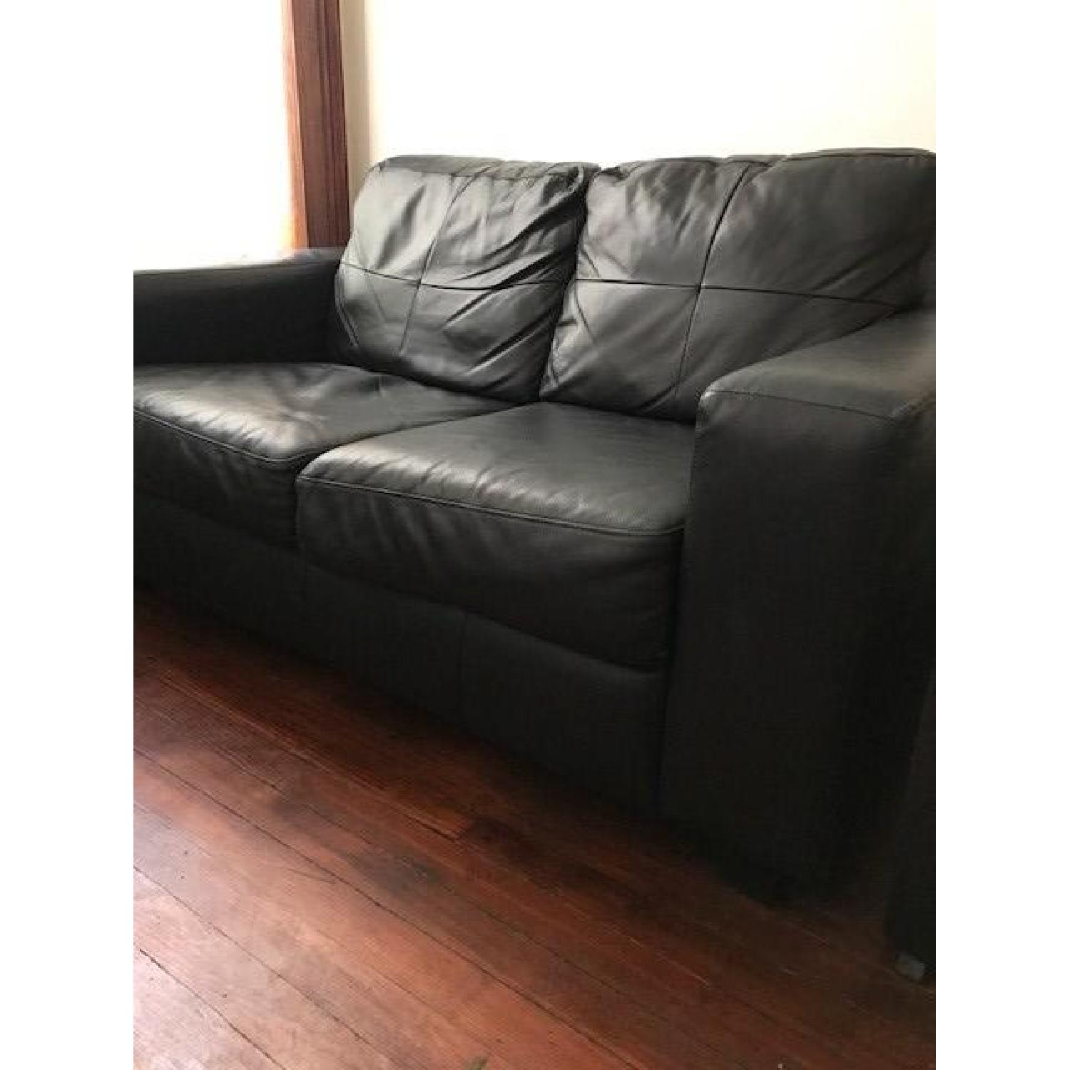 Ikea Skogaby Leather Loveseat - image-1