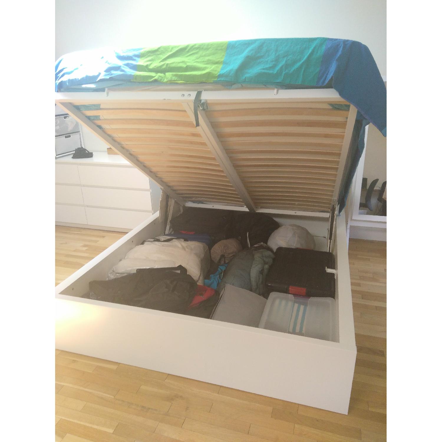 Ikea Malm Queen White Storage Bed - image-1