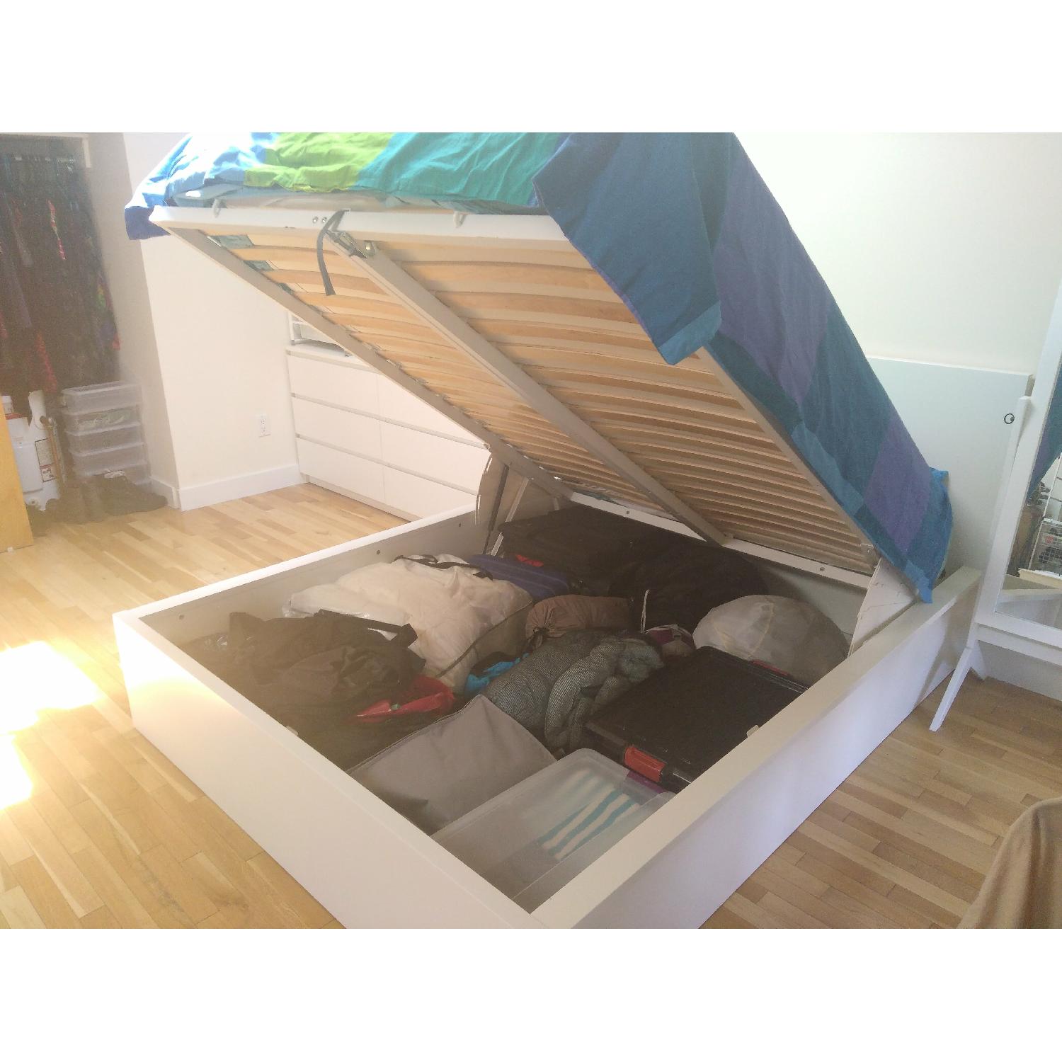 Ikea Malm Queen White Storage Bed - image-2