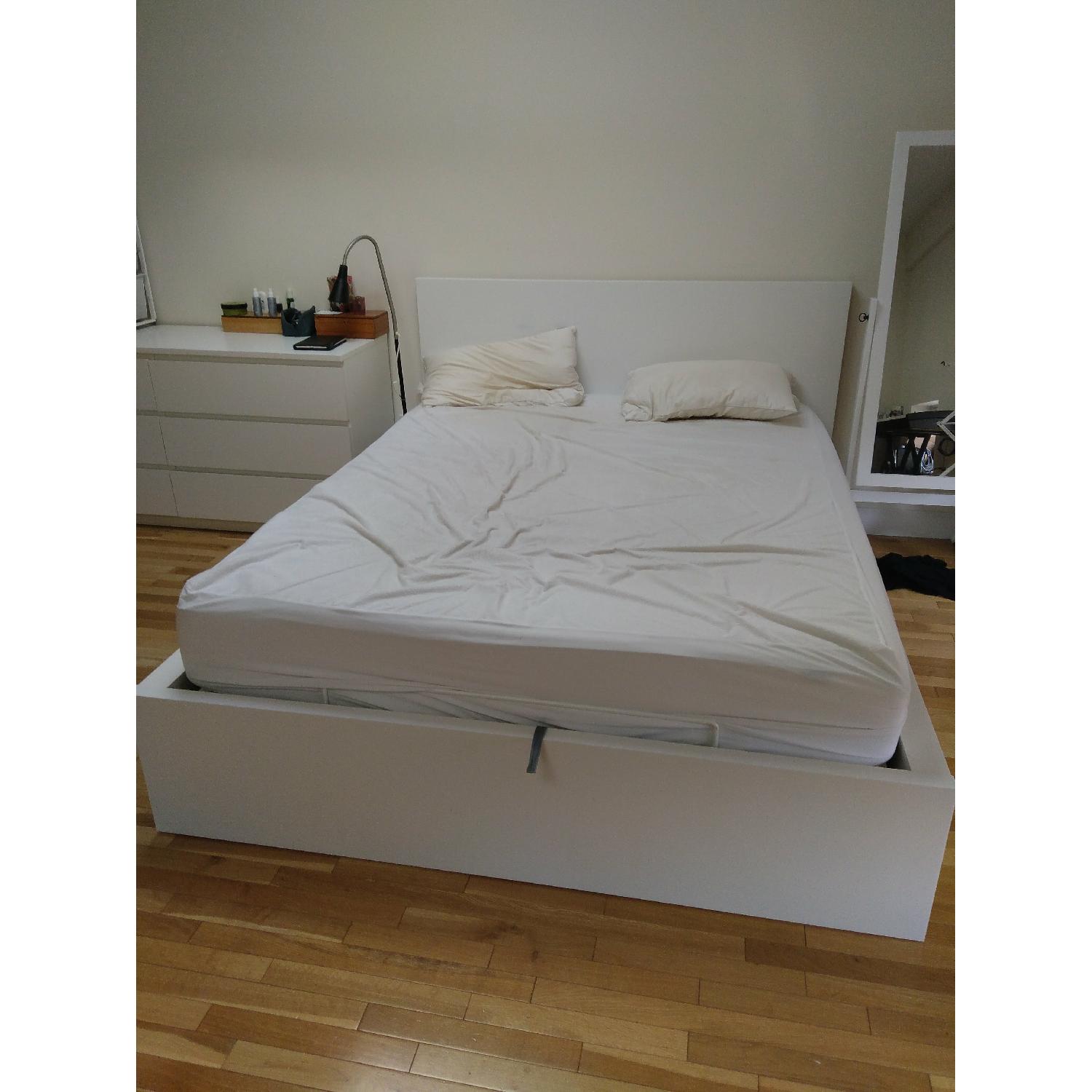 Ikea Malm Queen White Storage Bed - image-4
