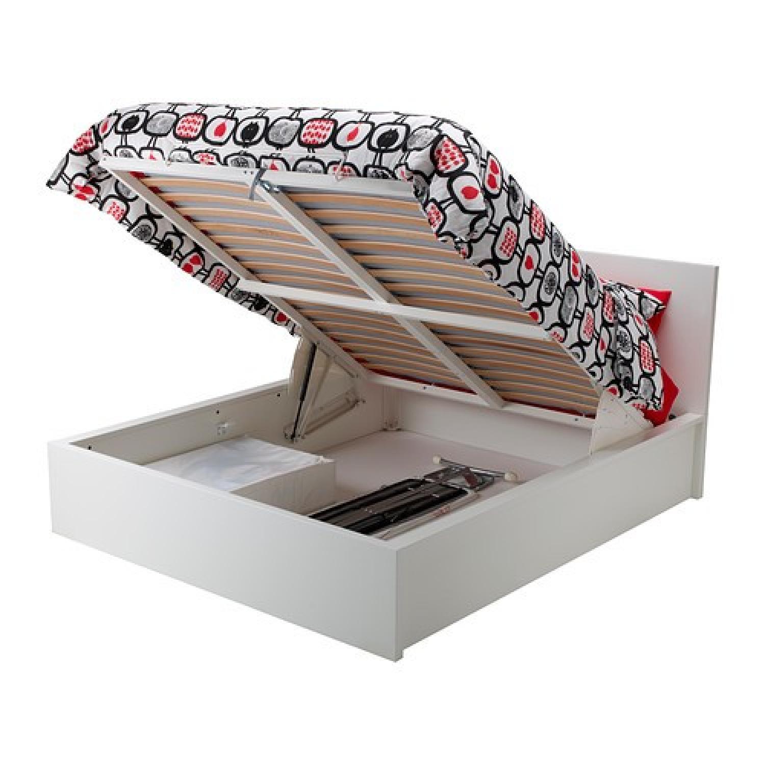 Ikea Malm Queen White Storage Bed - image-5